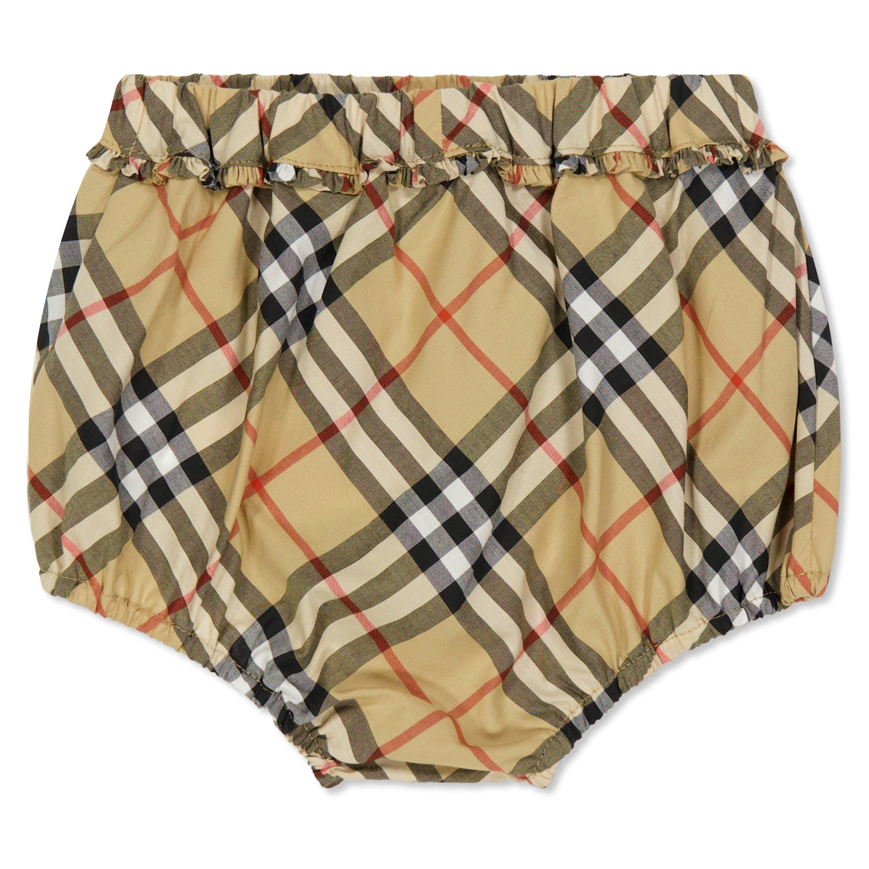 Sand Chk B9368 - Burberry - Kids' Burb Betty Check Shirt Dress - 4