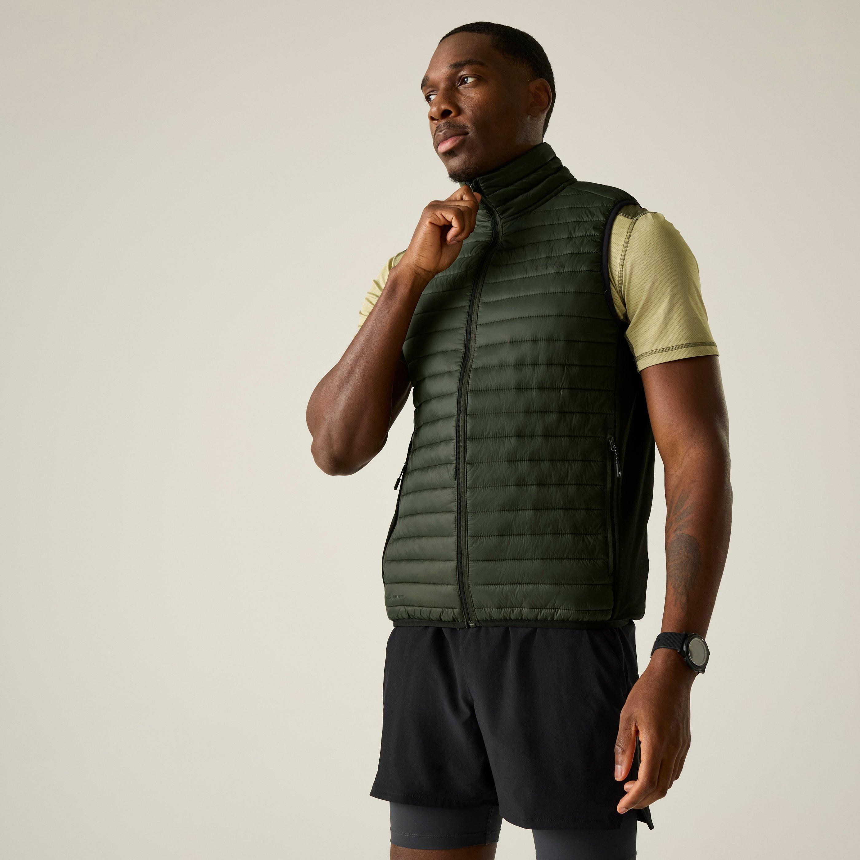Regatta Men's Andreson Hybrid Water-Repellent Bodywarmer - Darkkhak/Blk - 4XL