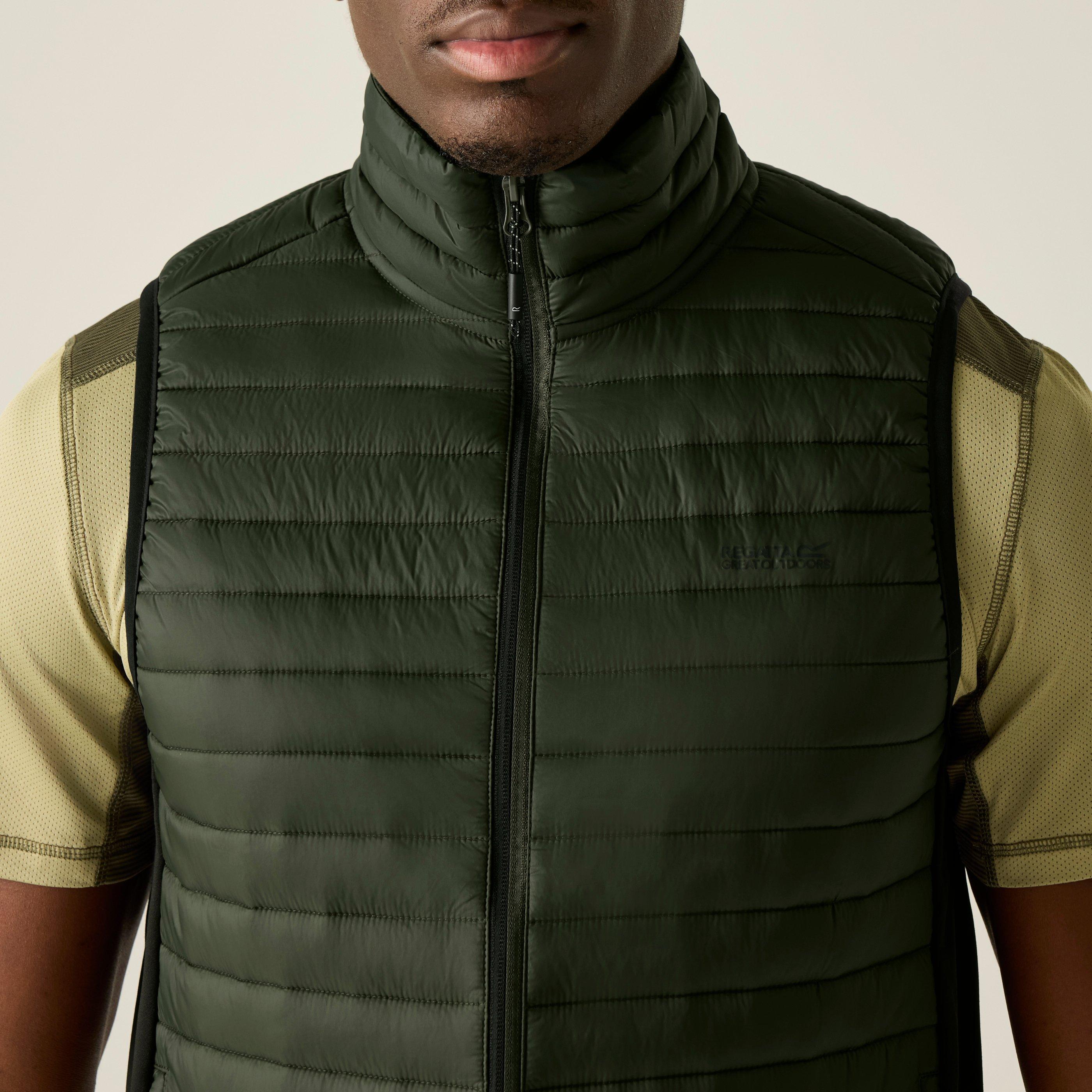 Darkkhak/Blk - Regatta - Mens Andreson Hybrid Water-Repellent Bodywarmer - 4