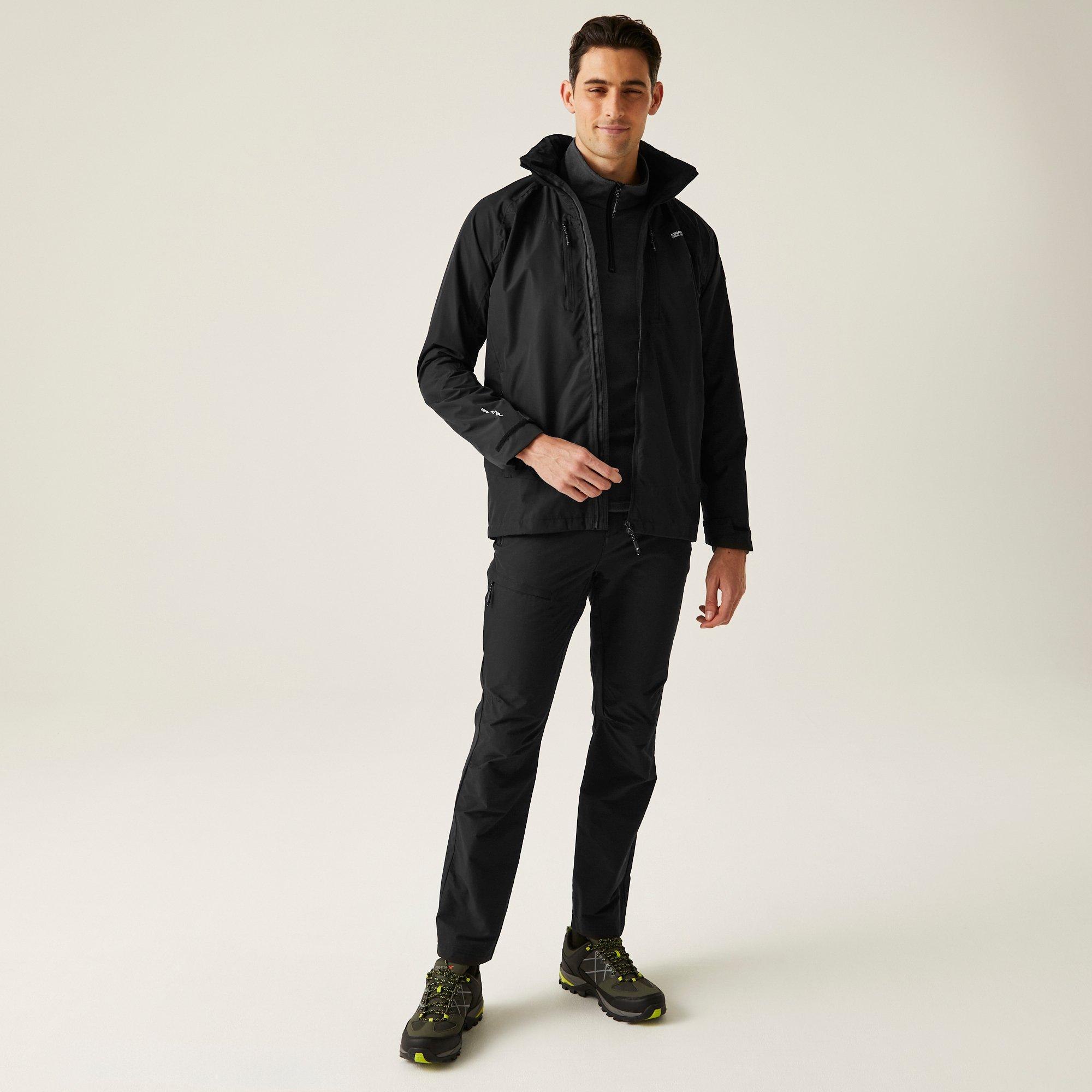 Black - Regatta - Men's Calderdale VI Isotex Waterproof Breathable Waterproof Jacket - 3