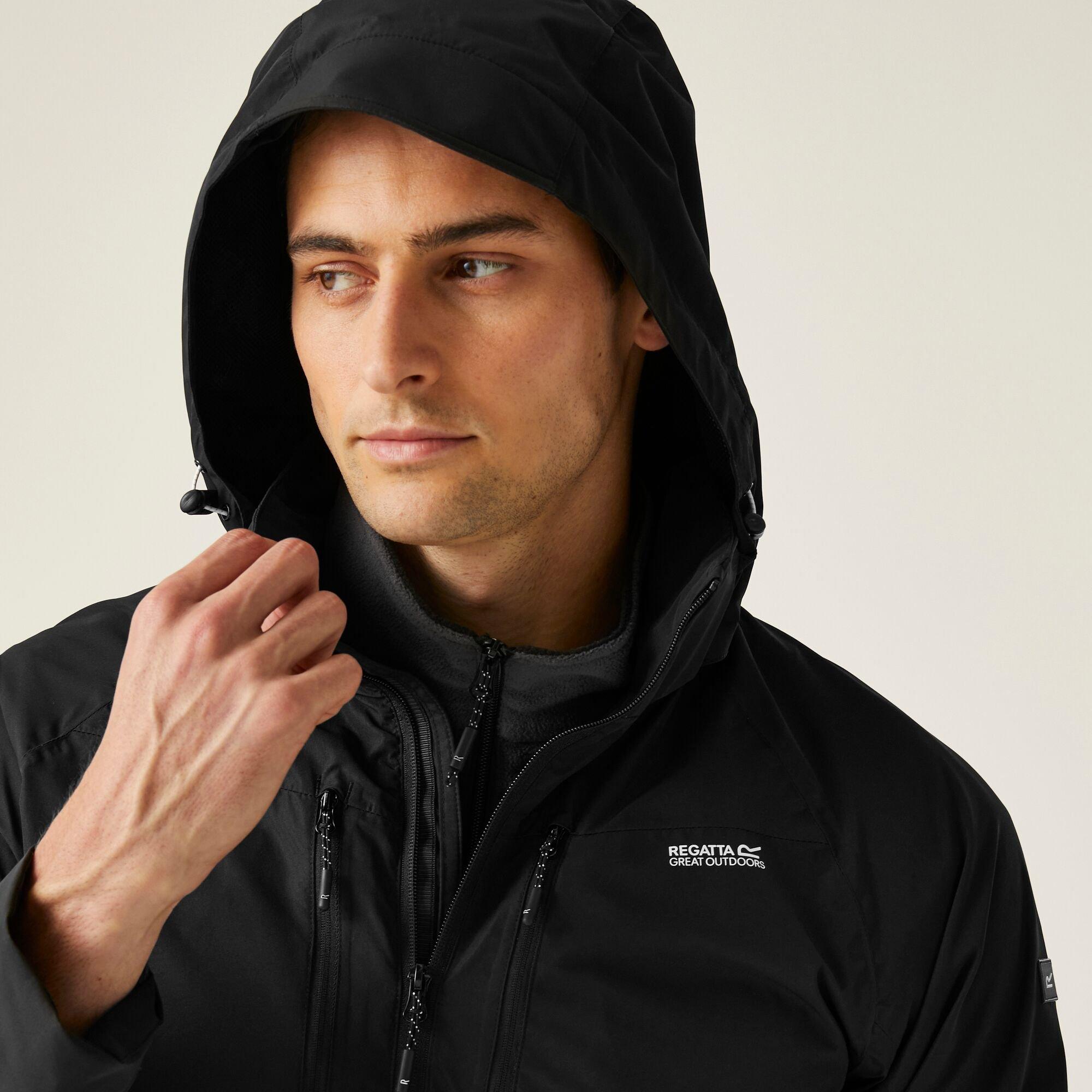 Black - Regatta - Men's Calderdale VI Isotex Waterproof Breathable Waterproof Jacket - 5