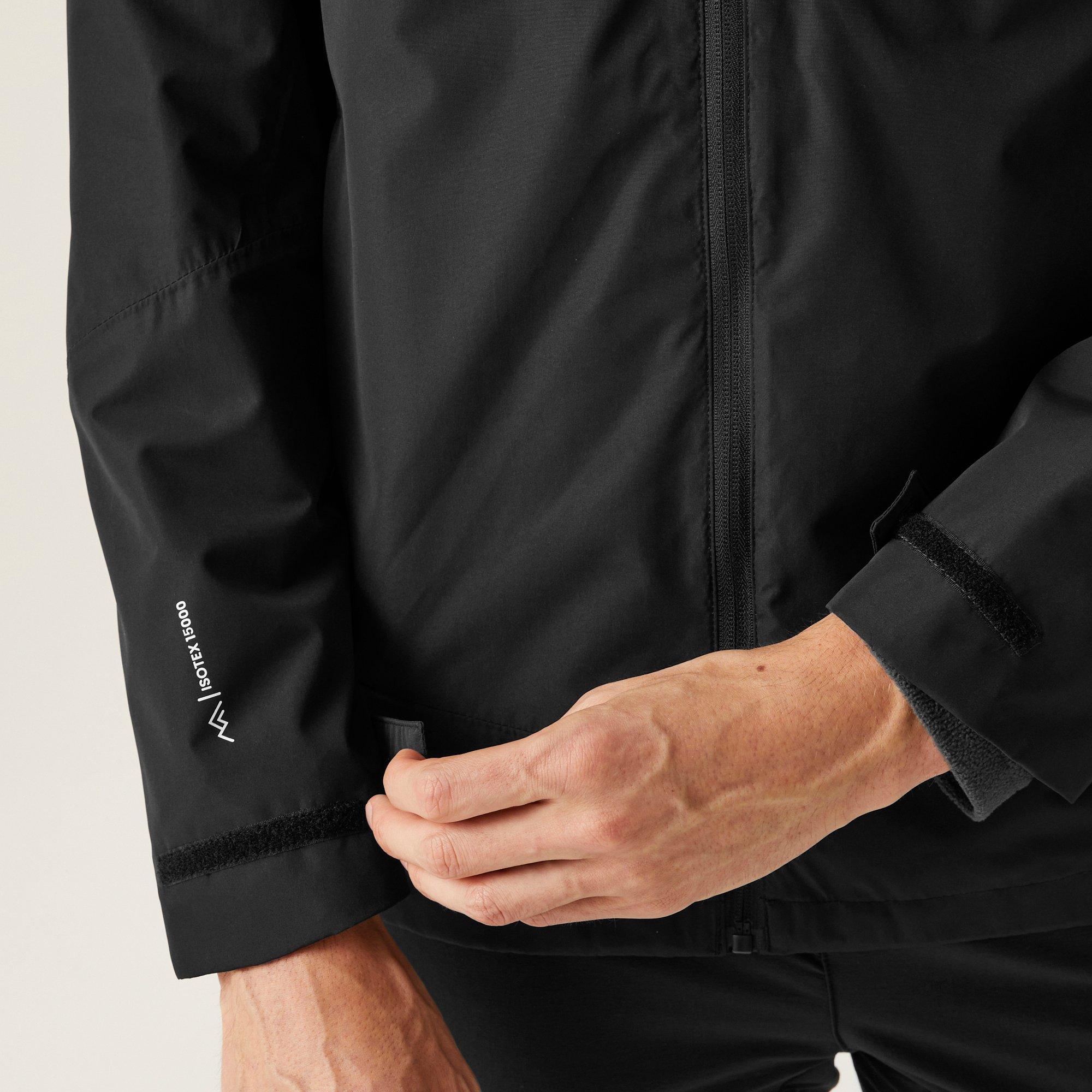 Black - Regatta - Men's Calderdale VI Isotex Waterproof Breathable Waterproof Jacket - 7