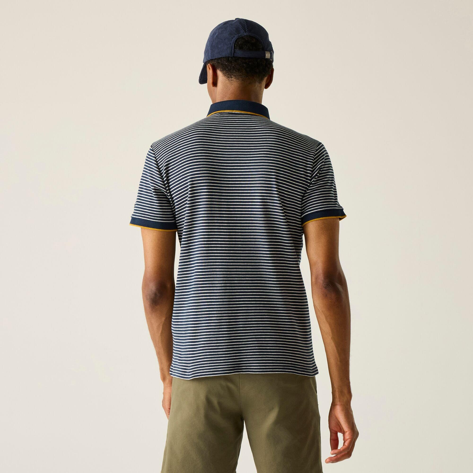 Navy/Stone Whit - Regatta - Mens Tiver Breathable Polo Shirts - 2