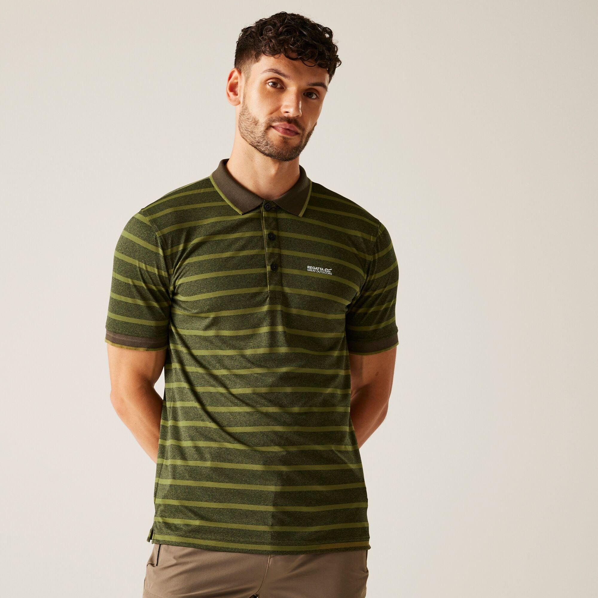 Regatta Men's Black Kildra Sweat-Wicking Polo Shirt - S