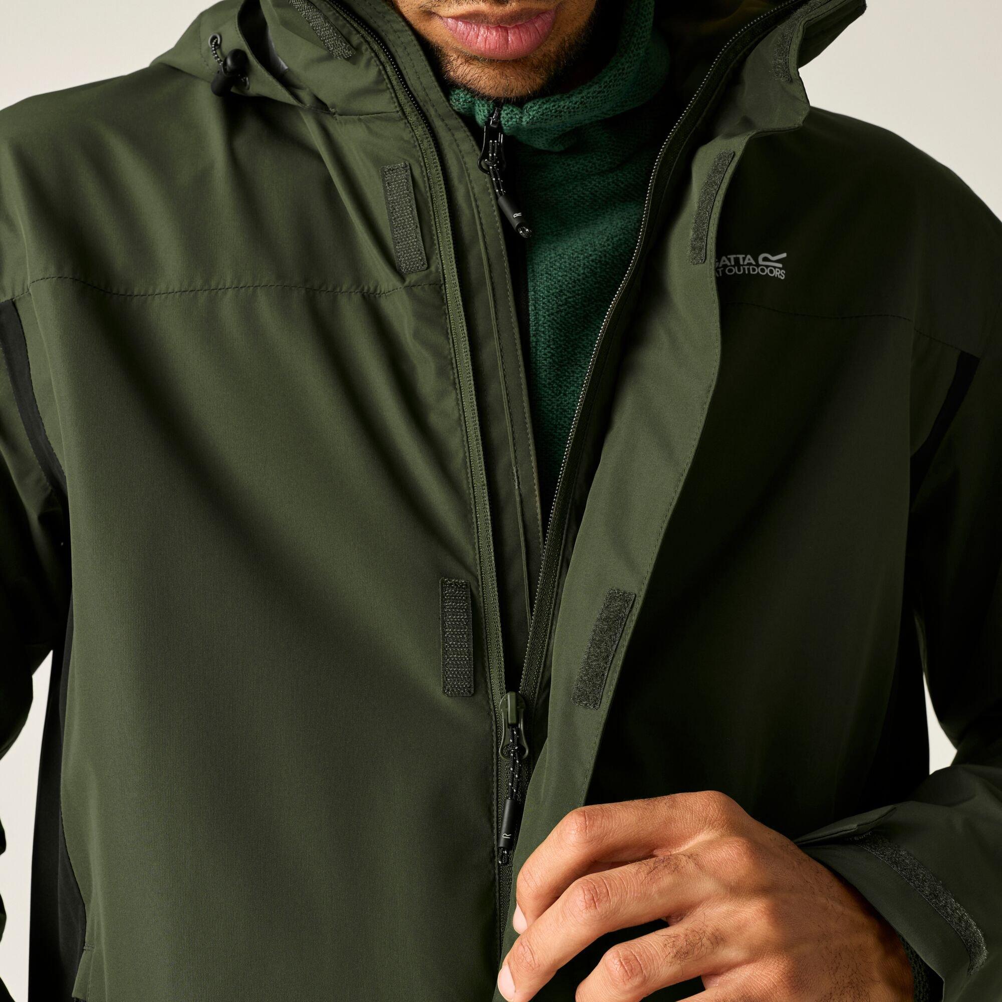 Dark Khaki/Blac - Regatta - Mens Matt II Waterproof Jacket - 6