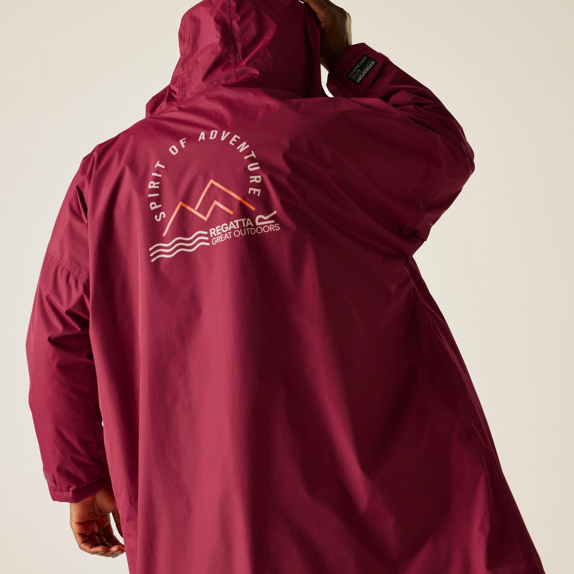 Dark Maroon - Regatta - Unisex Adults Waterproof Fleece Lined Changing Robe - 2