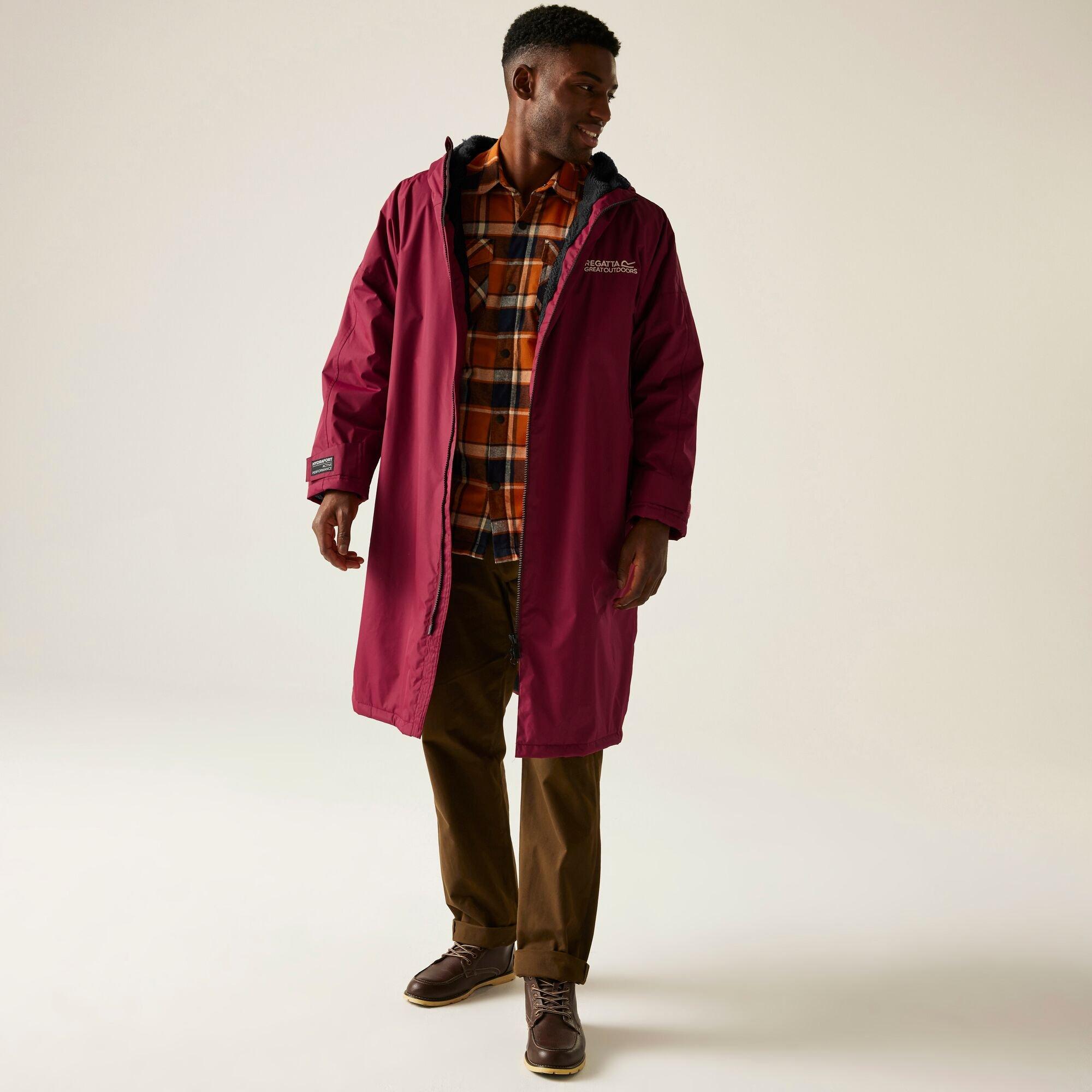 Dark Maroon - Regatta - Unisex Adults Waterproof Fleece Lined Changing Robe - 3