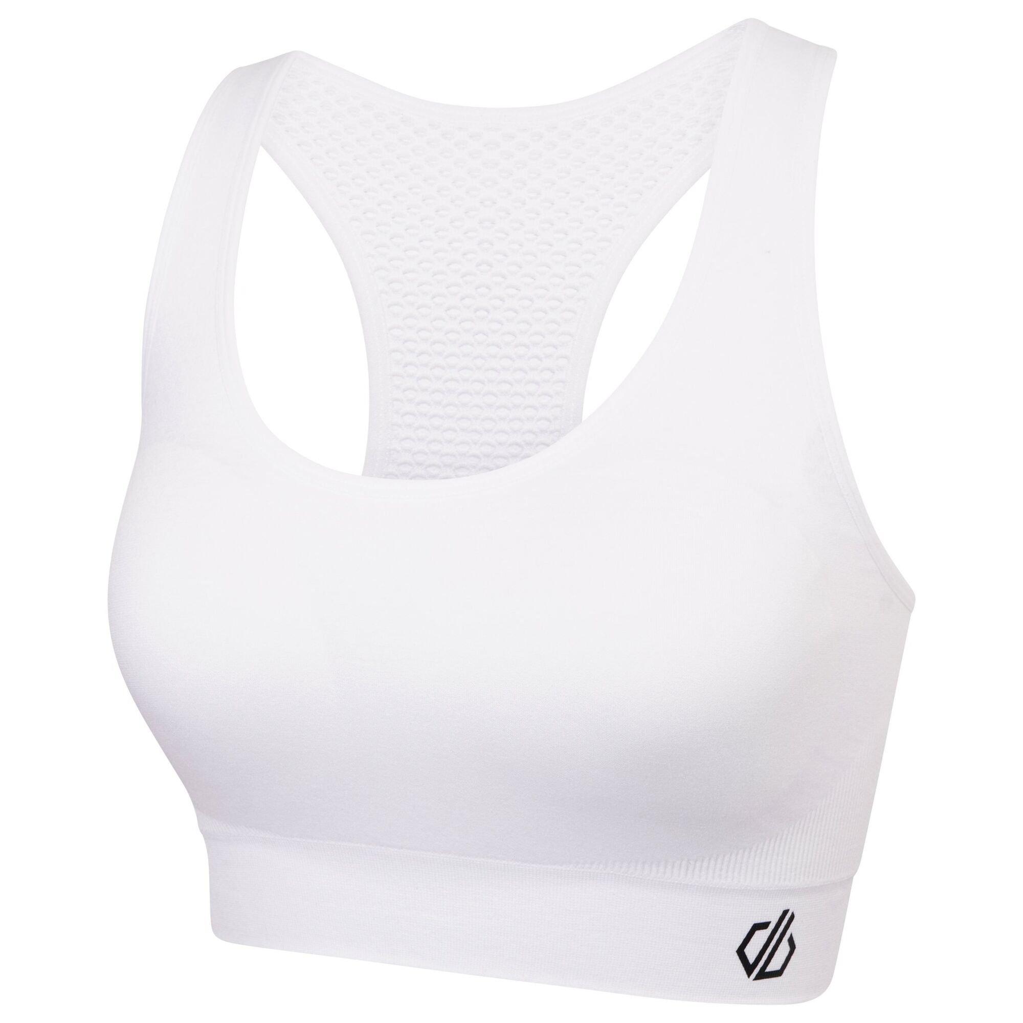 White - Dare 2b - Womens Dont Sweat It II Sports Bra - 8