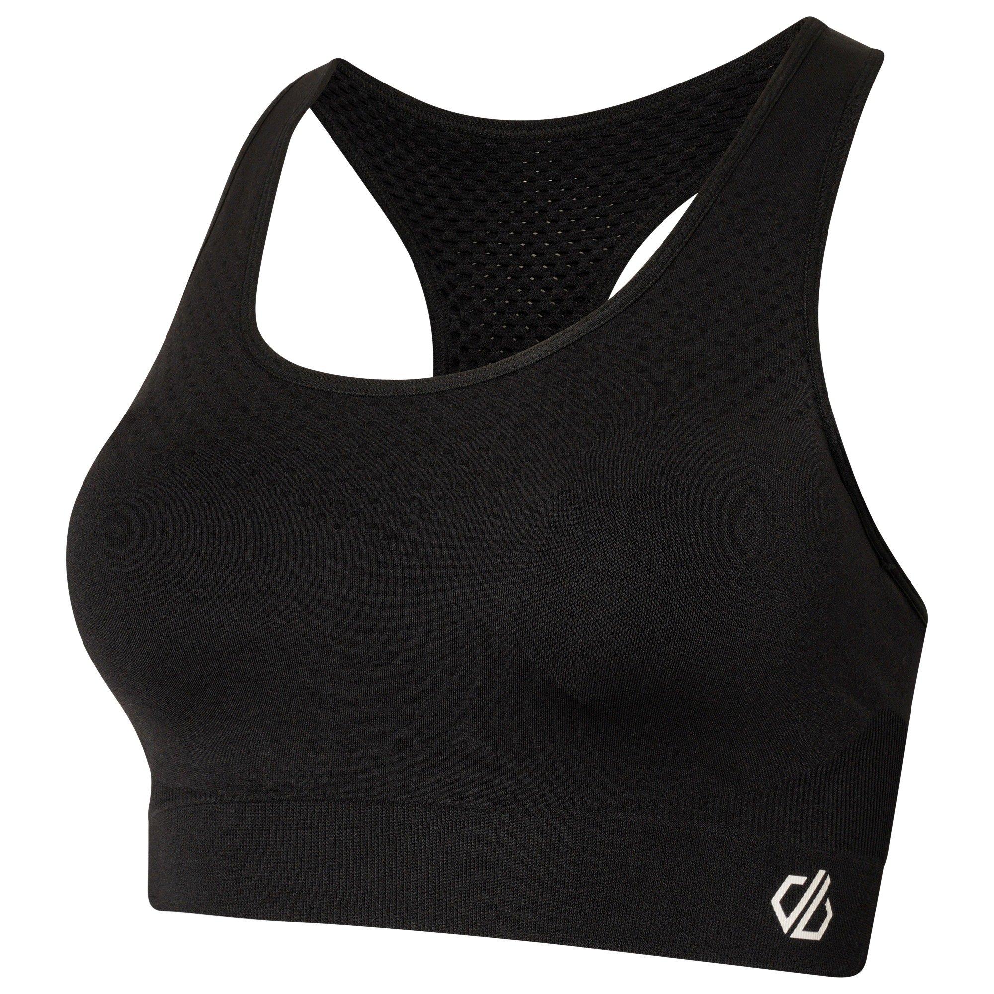Black - Dare 2b - Womens Dont Sweat It II Sports Bra - 8