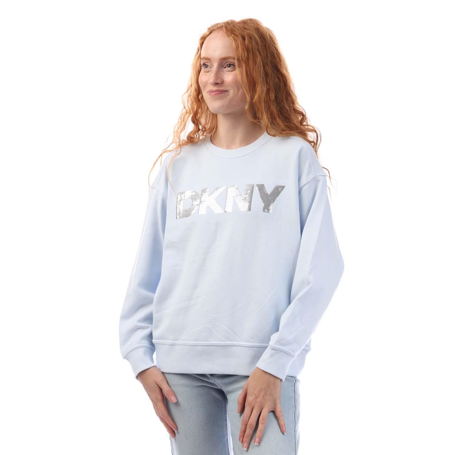 Silver - DKNY - Sequin Logo Sweatshirt - 2