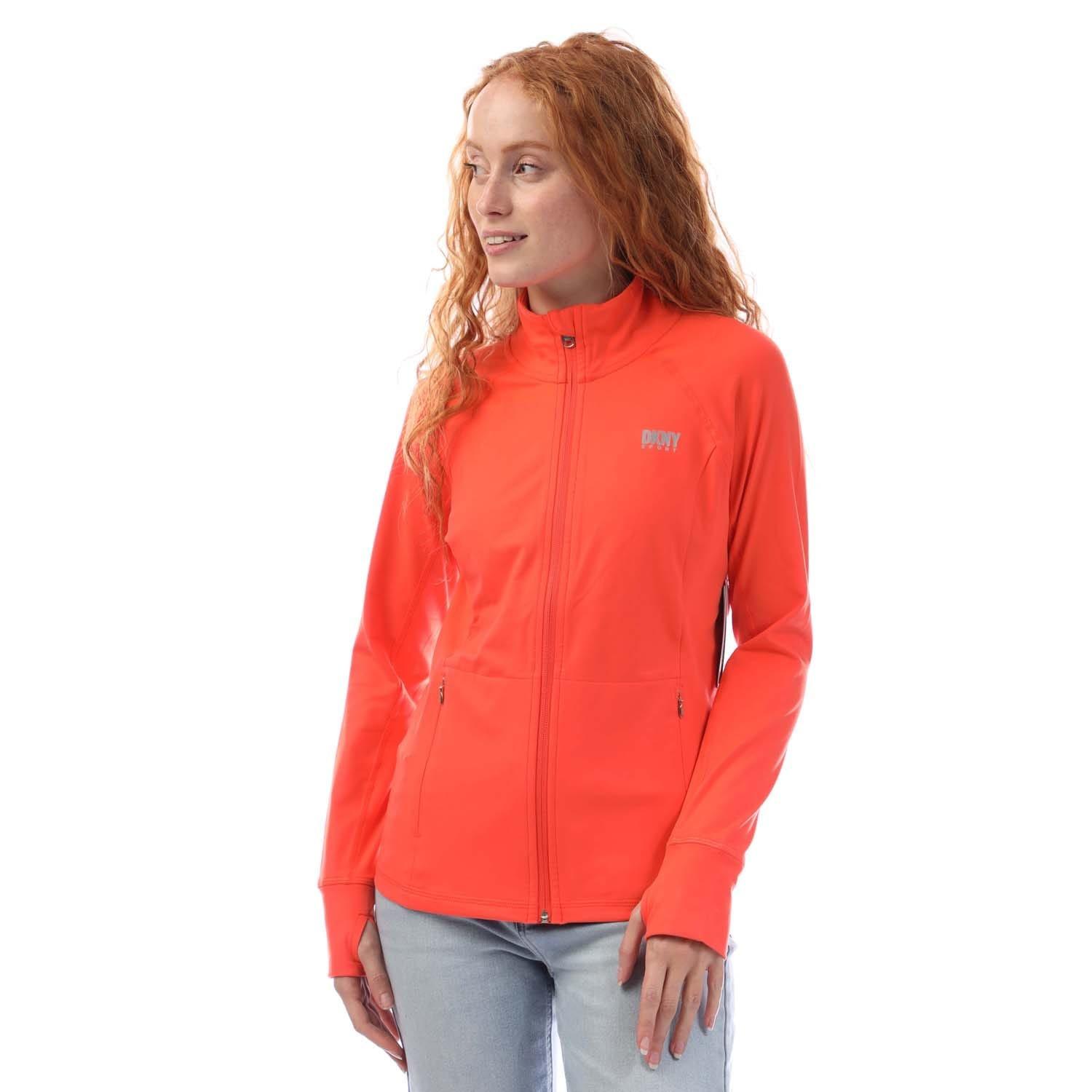 Orange - DKNY - Balance Compression Full Zip Sweat Jacket - 2