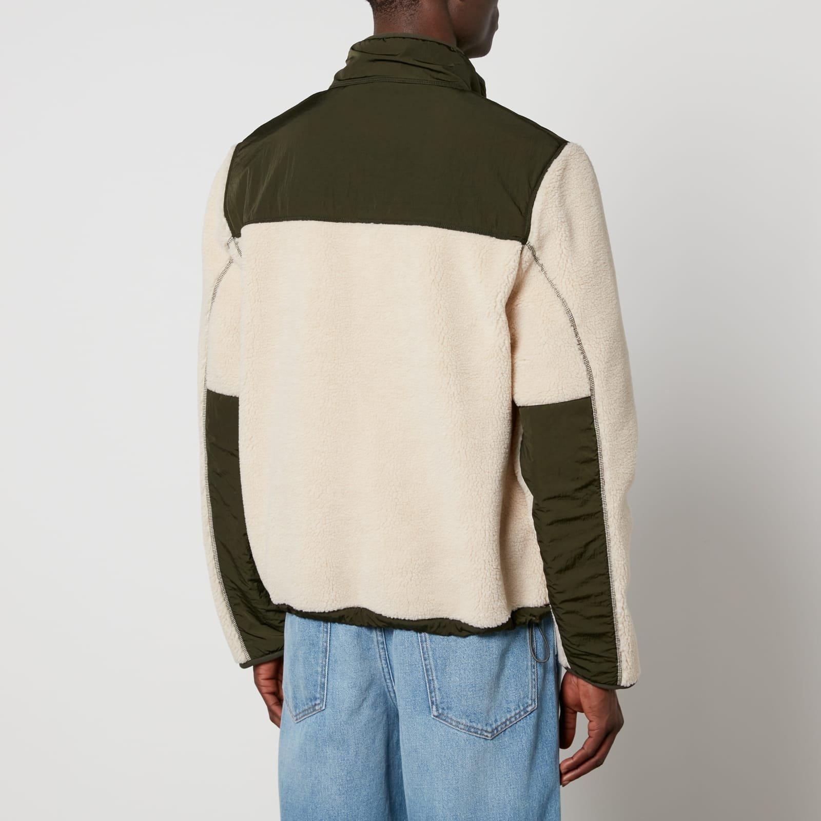 Khaki - Ami Paris - Sherpa Zipped Jacket - 2