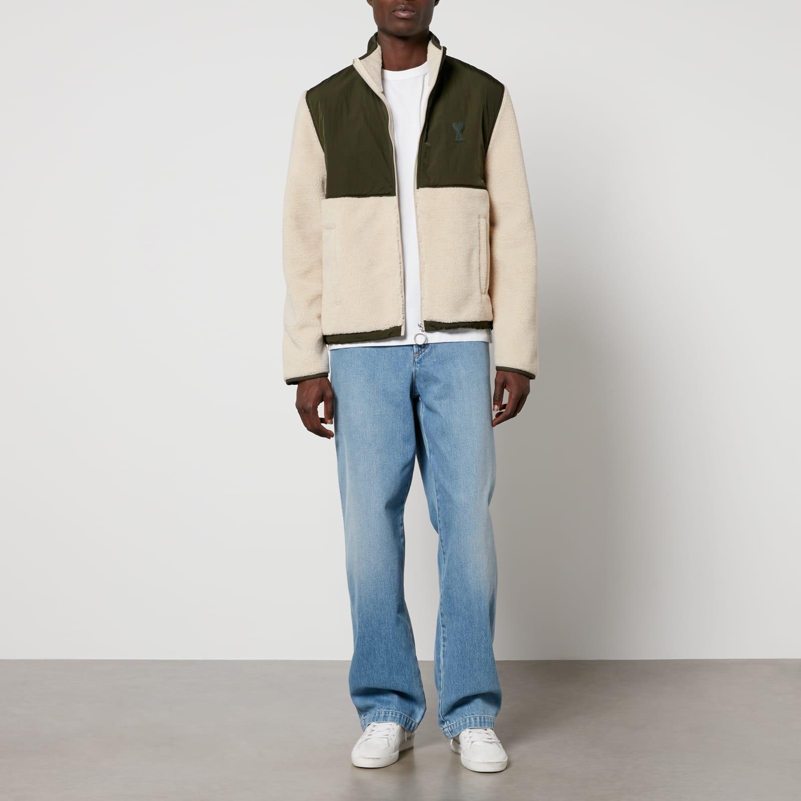 Khaki - Ami Paris - Sherpa Zipped Jacket - 3