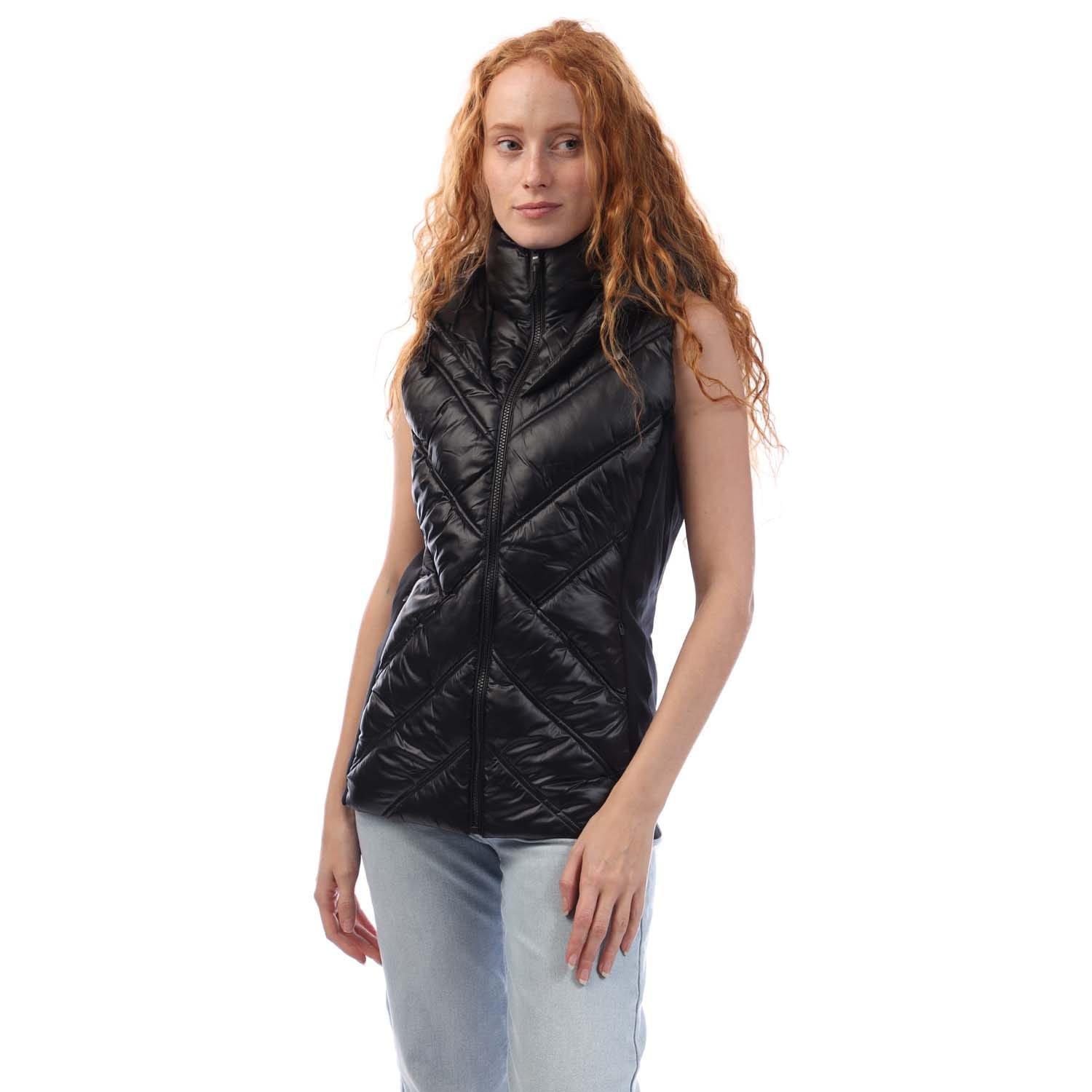 Black - DKNY - Hooded Puffer Vest - 1