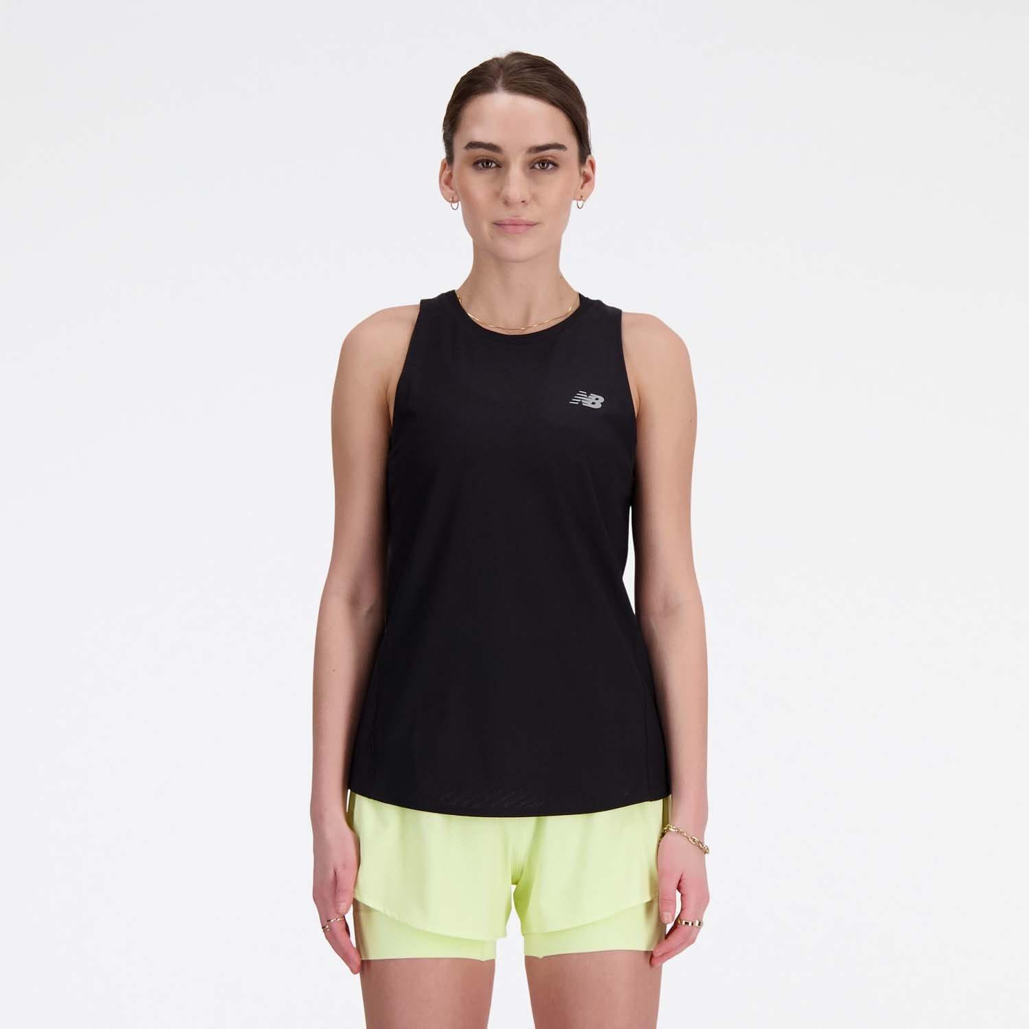 Black - New Balance - Jacquard Slim Tank Top - 4