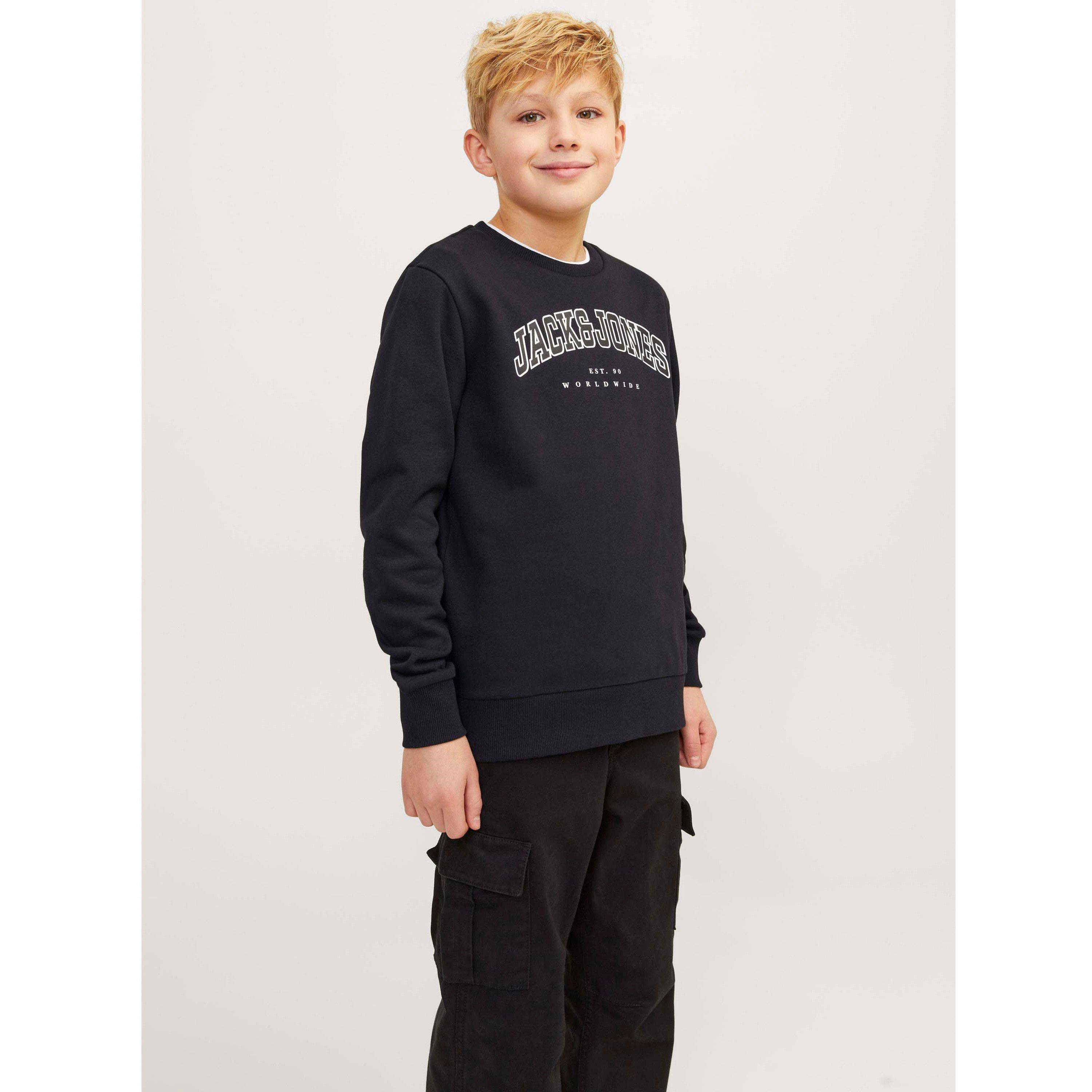 Crna - Jack and Jones - Caleb Varsity Crew Sweat Infant - 2