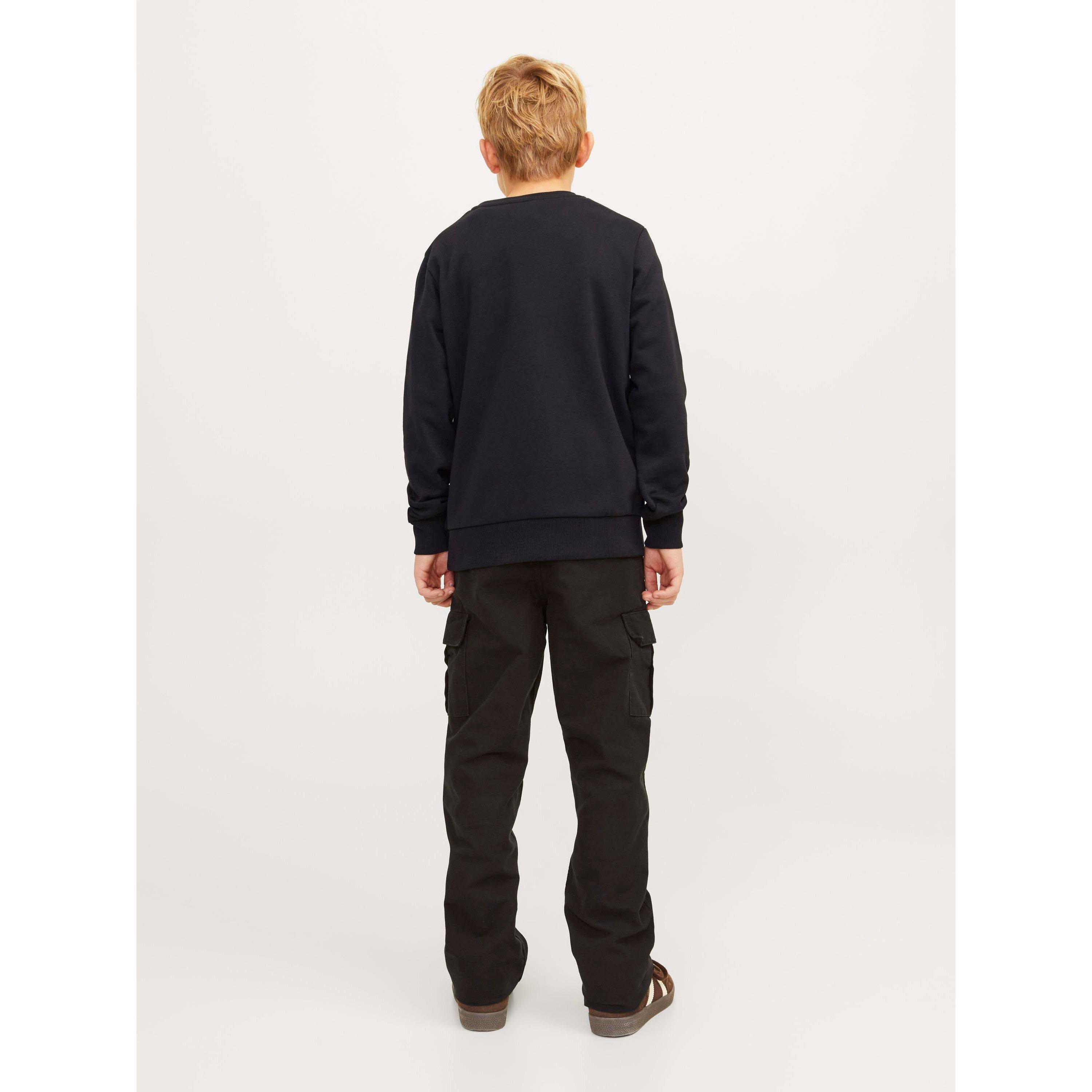 Crna - Jack and Jones - Caleb Varsity Crew Sweat Infant - 3