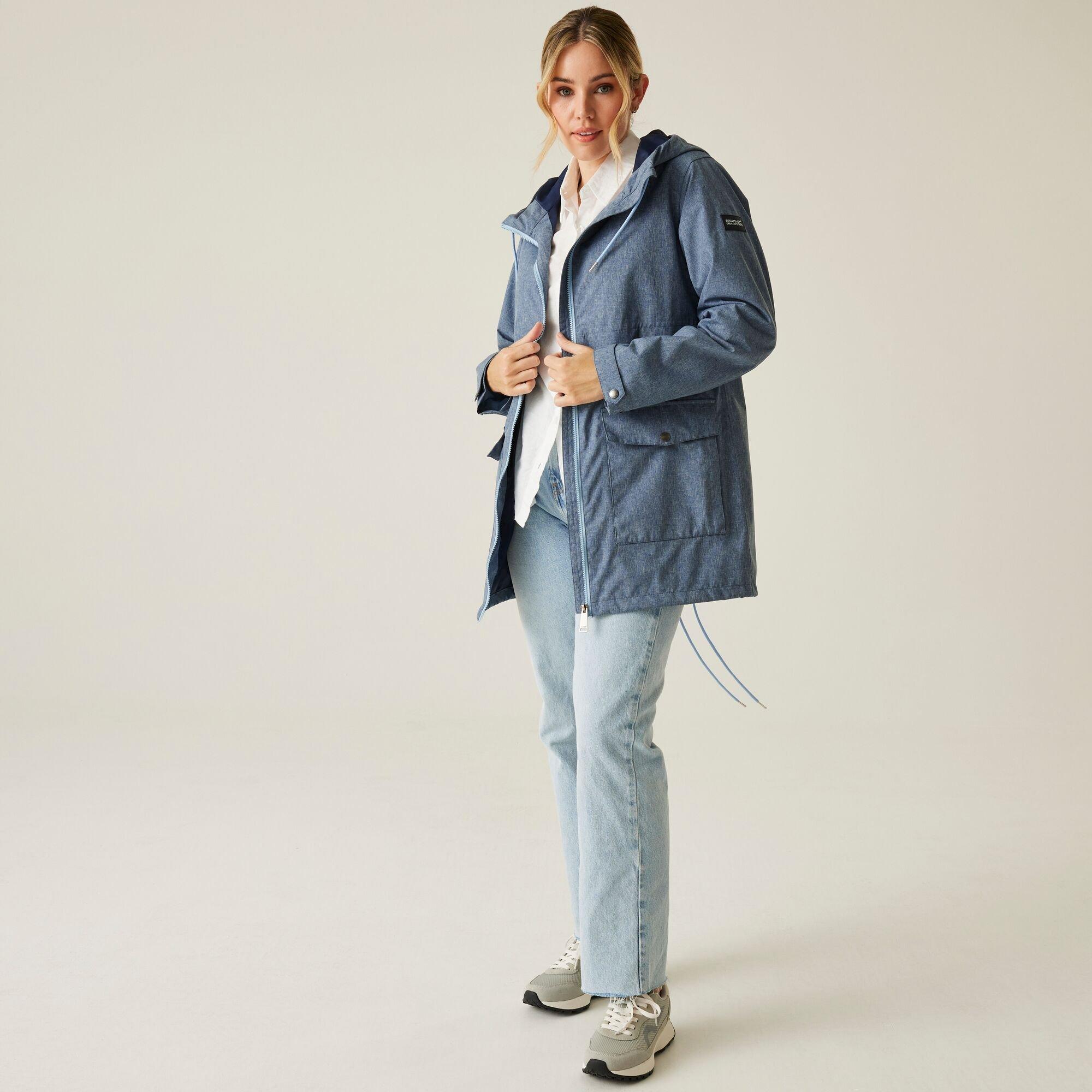 Chambray Dark D - Regatta - Women's Navaeh Waterproof Breathable Adjustable Jacket - 3