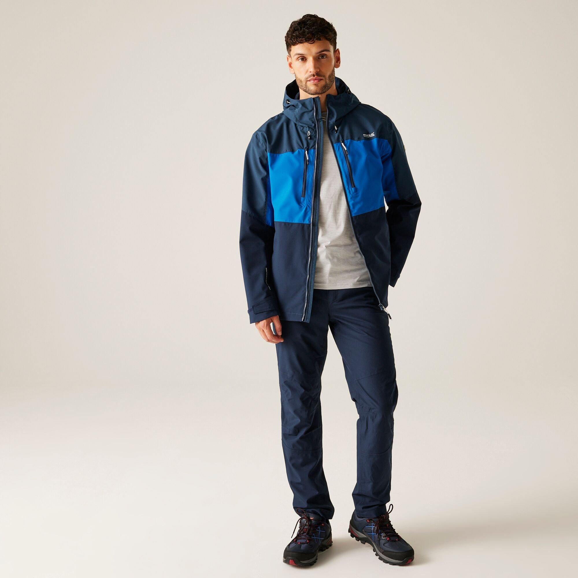 Olympian Blue/M - Regatta - Men's Maland II Waterproof Breathable Stretch Jacket - 3