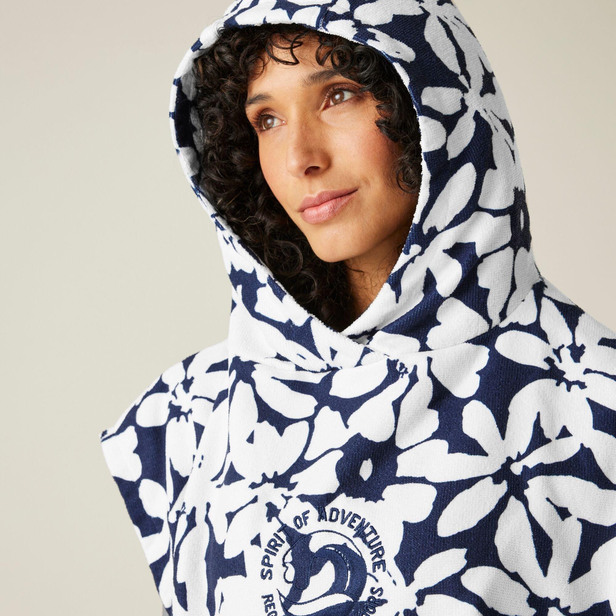 Navy/White Larg - Regatta - Adult Towel Robe - 8