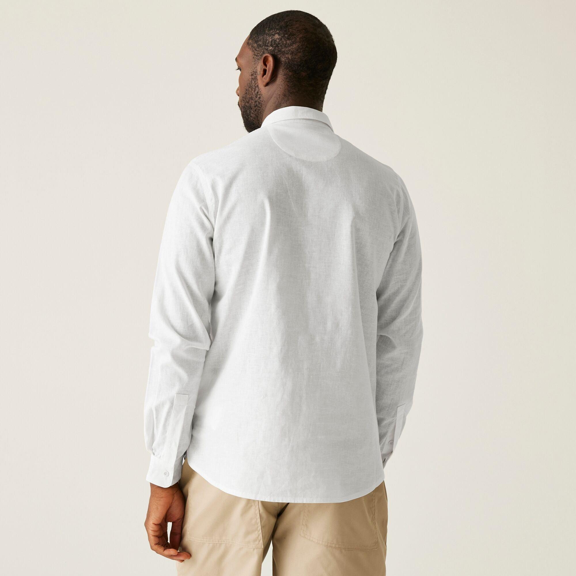 White - Regatta - Men's Loran Long-Sleeve Plain Shirt - 2