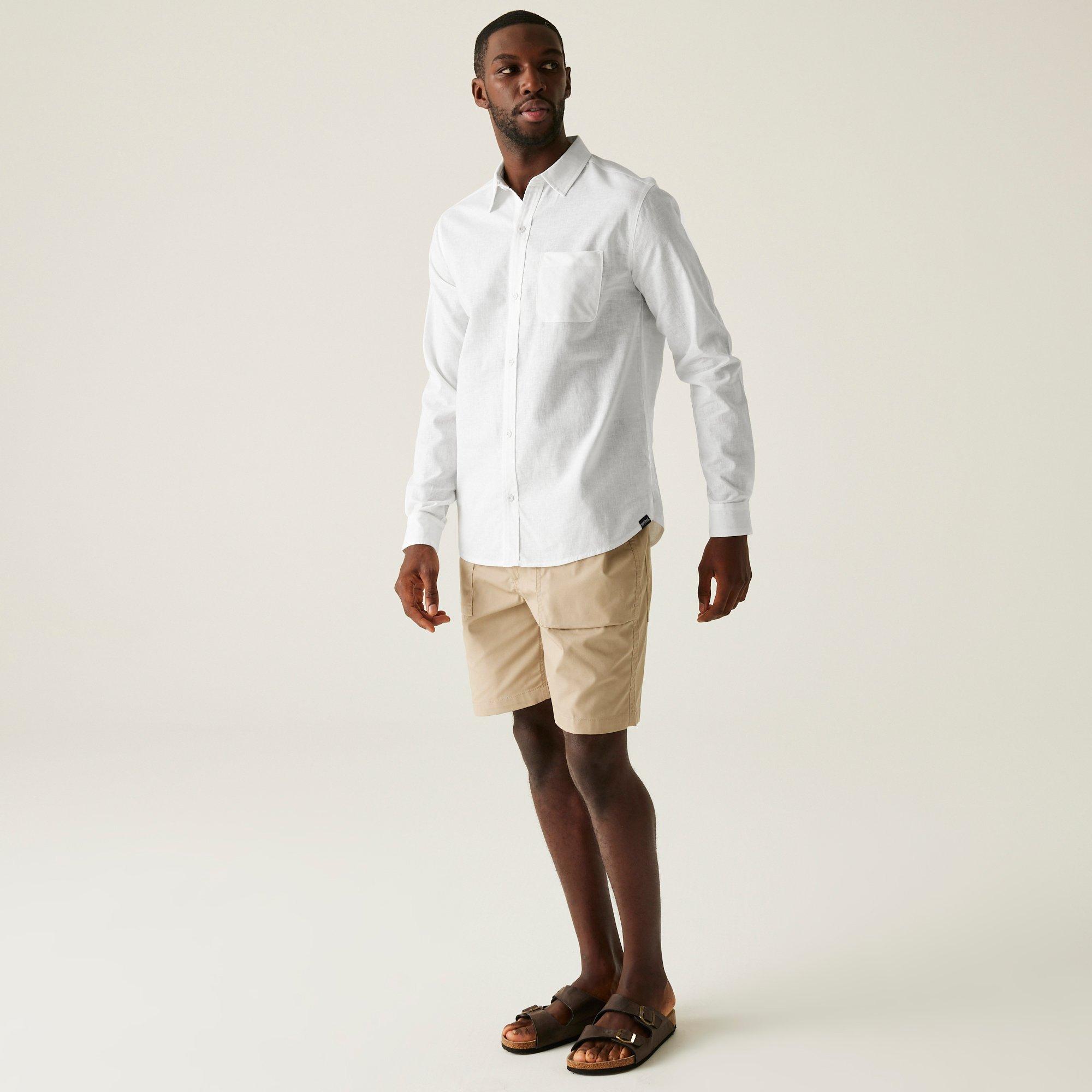 White - Regatta - Men's Loran Long-Sleeve Plain Shirt - 3