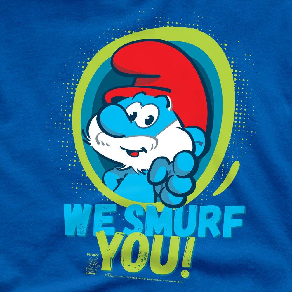 Blue - Other - Smurfs Papa Smurf We Smurf You! T Shirt Royal - 2