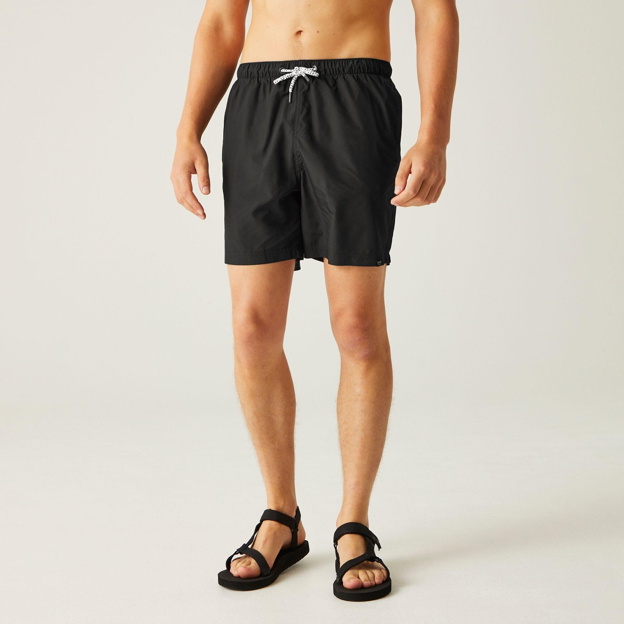 Regatta Men's Mackleyna Quick-Drying Swim Shorts - Black - 3XL