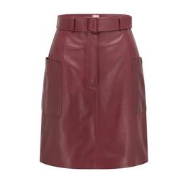 Boss Semita Leather Skirt