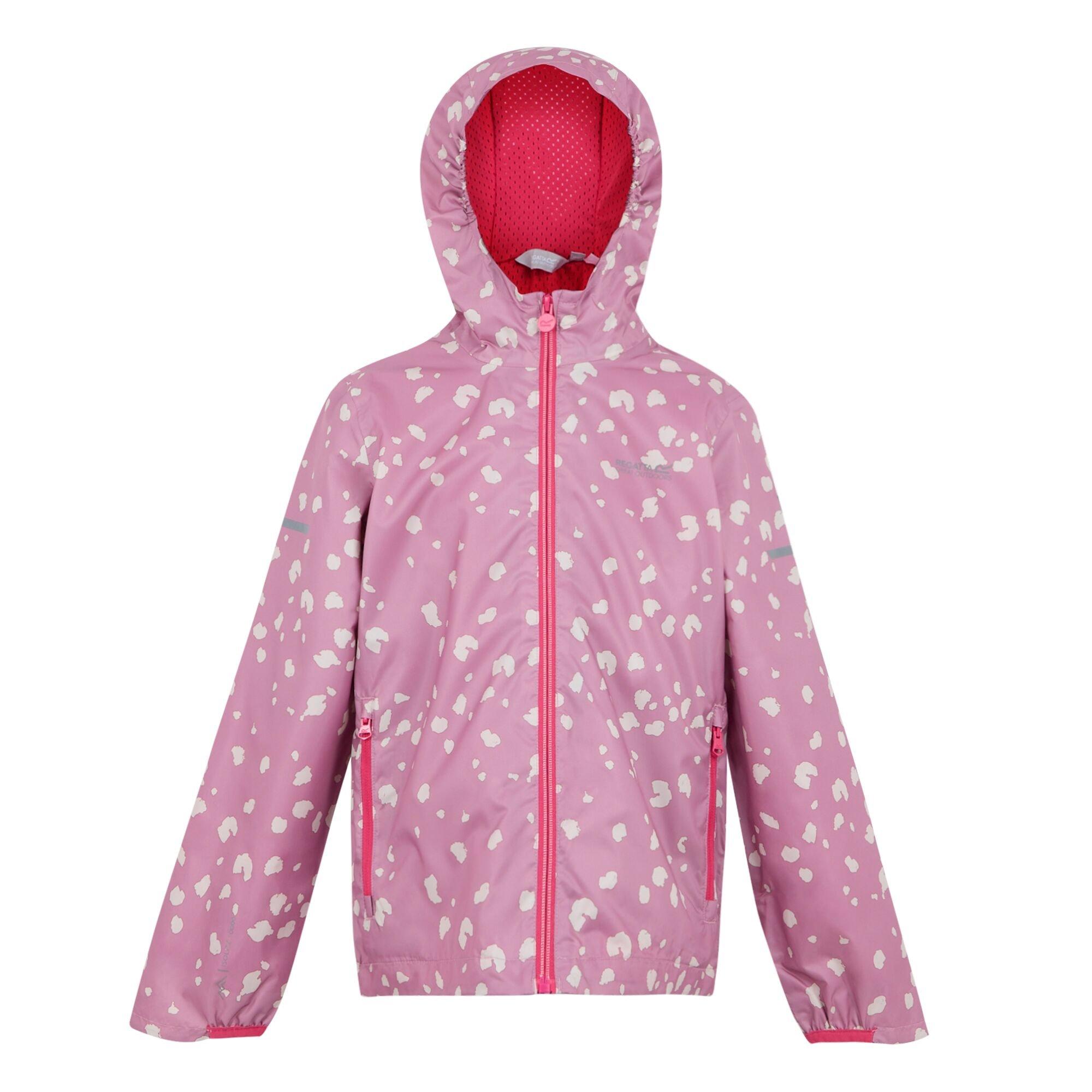 Lilas/Light Van - Regatta - Kids Printed Lever II Waterproof Isolite Jacket - 1