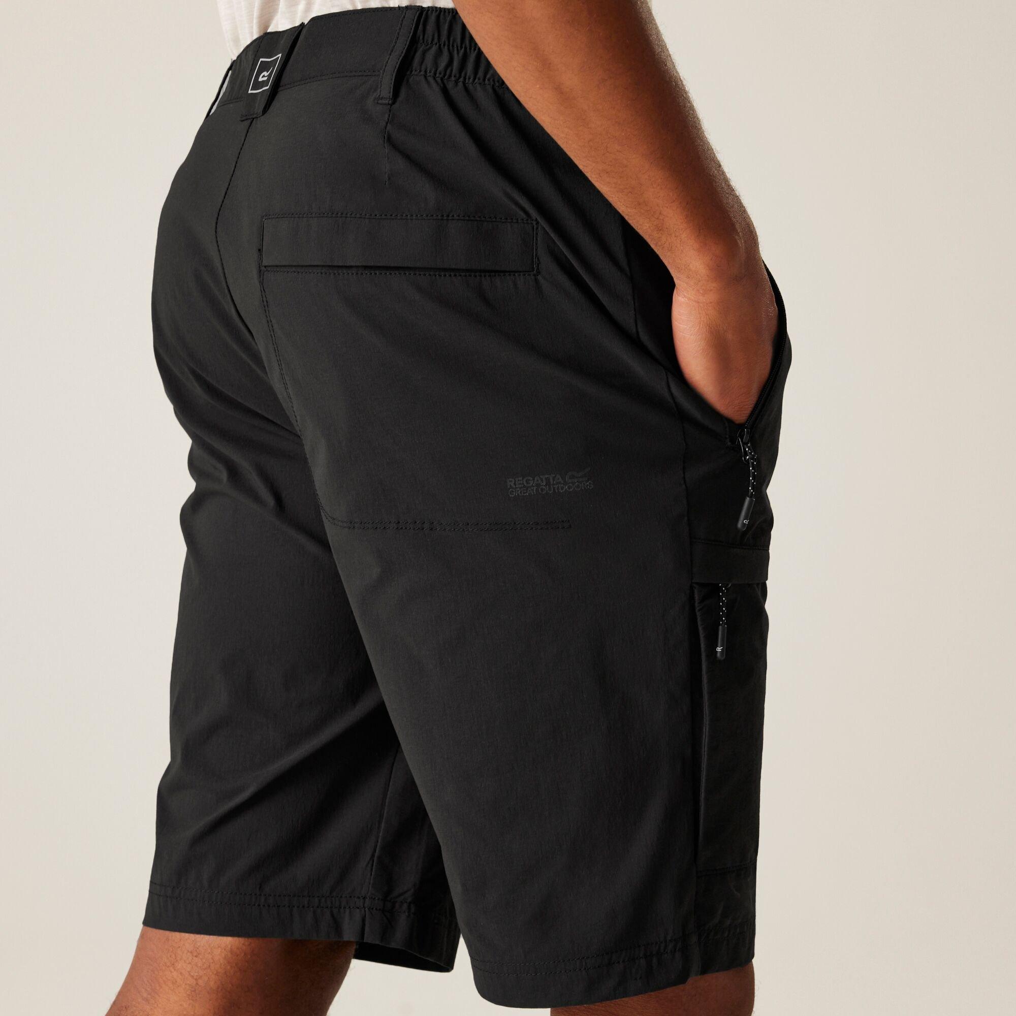 Black - Regatta - Men's Highton II Long Walking Shorts - 4