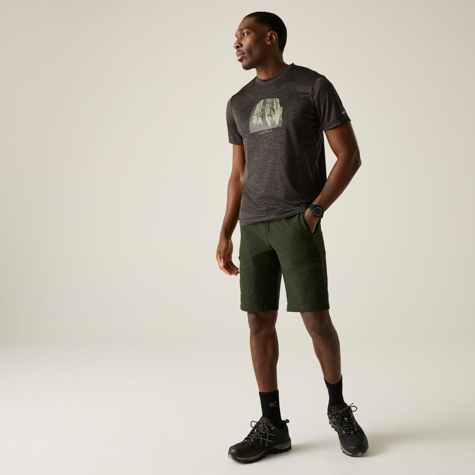 Dark Khaki - Regatta - Mens Highton II Water-Repellent Shorts - 3