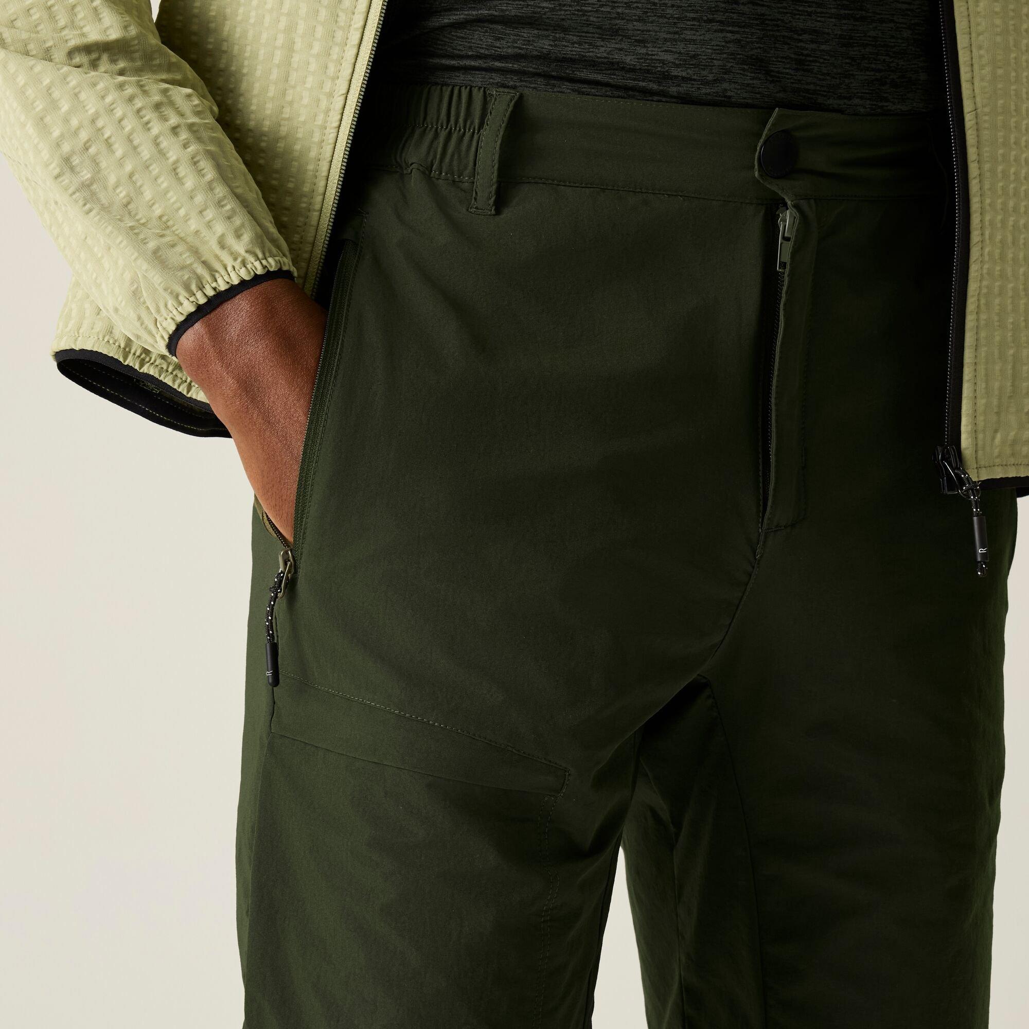 Dark Khaki - Regatta - Mens Highton II Water-Repellent Shorts - 4