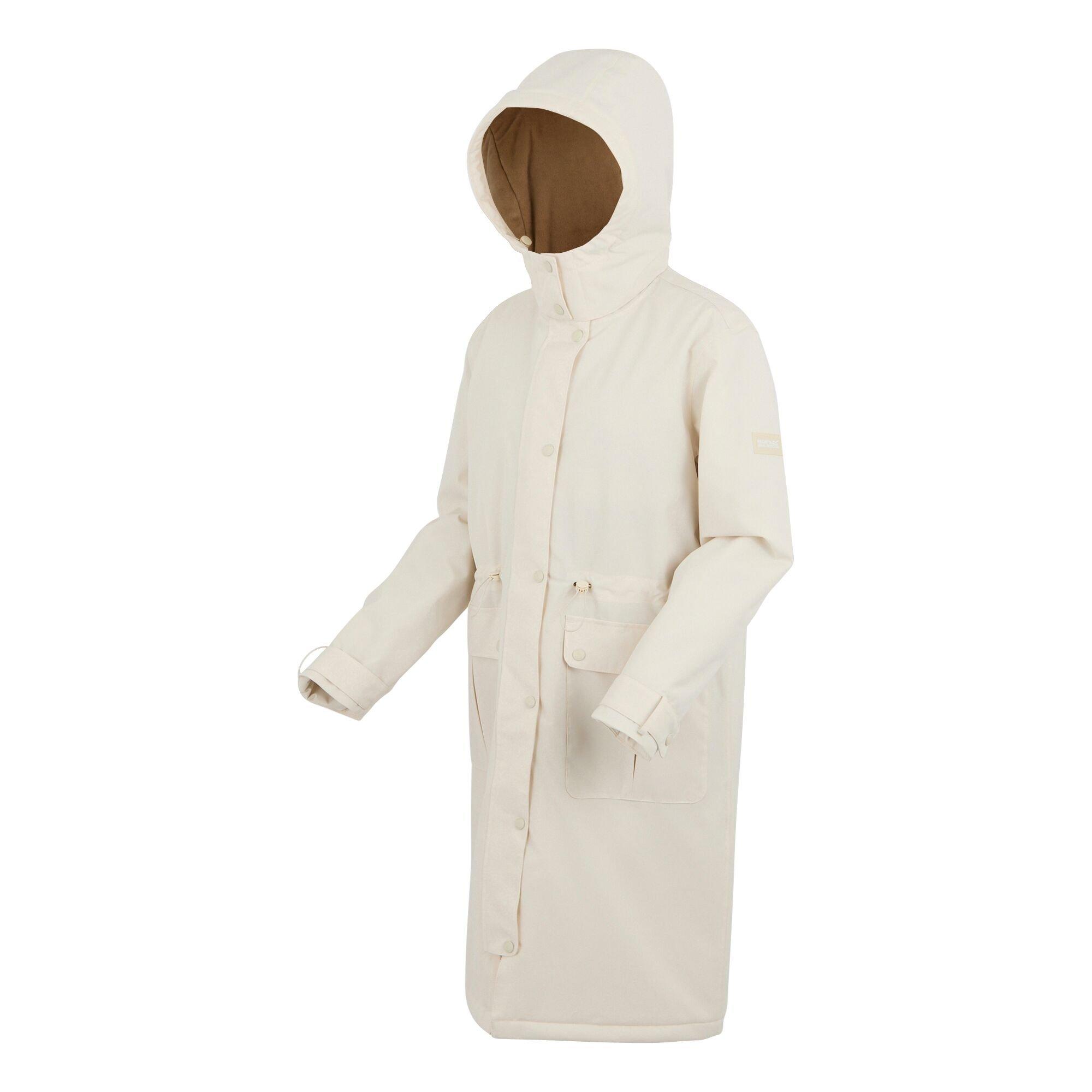 Beige - Regatta - Women's Yannta Isotex 15000 Fleece Lined Long-Length Waterproof Jacket - 12