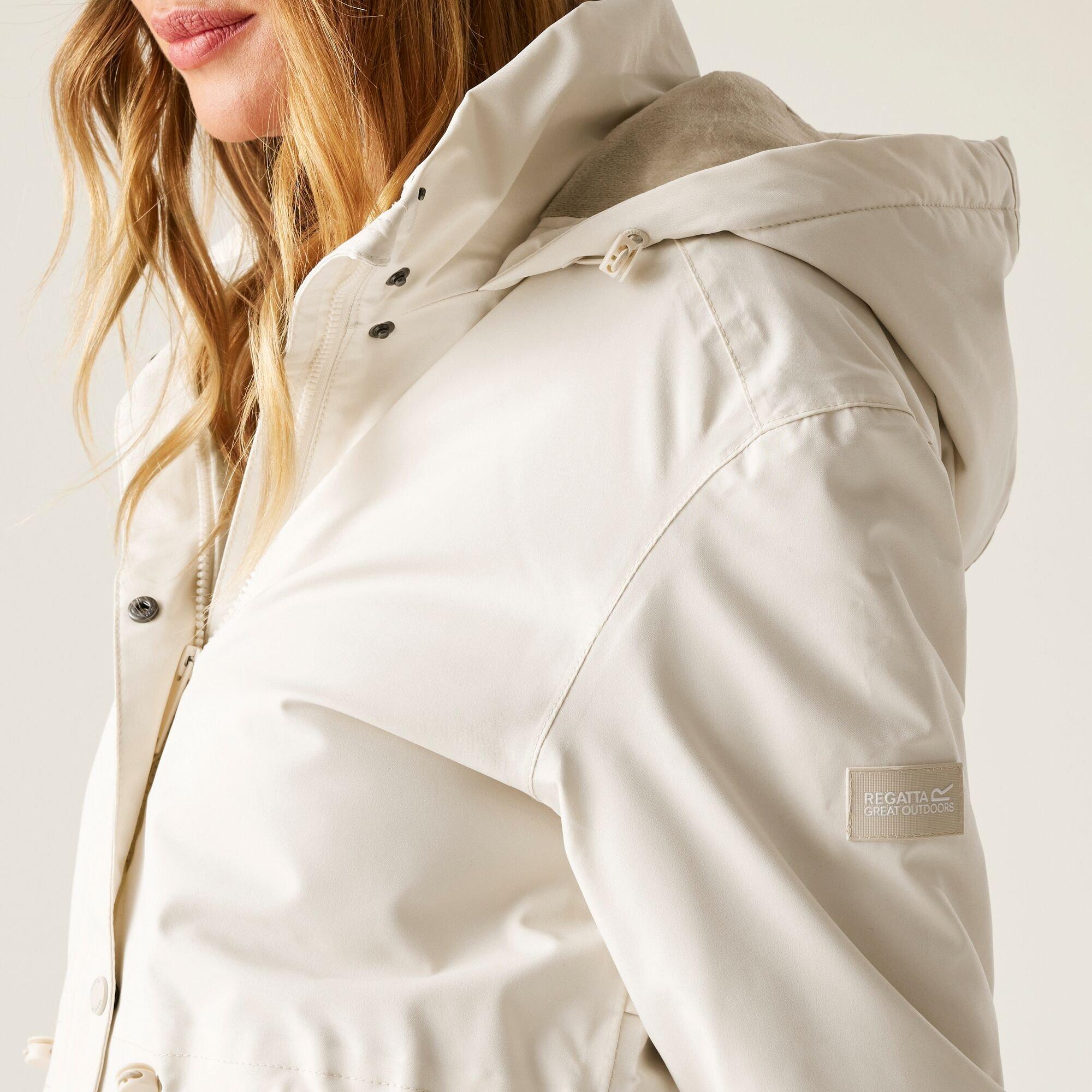 Beige - Regatta - Women's Yannta Isotex 15000 Fleece Lined Long-Length Waterproof Jacket - 7