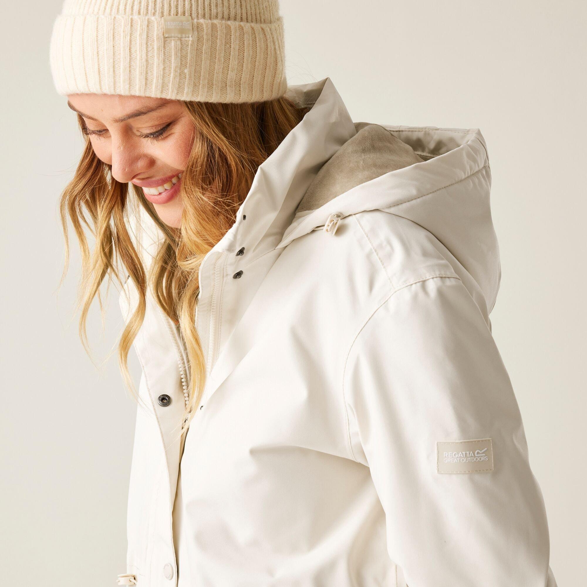 Beige - Regatta - Women's Yannta Isotex 15000 Fleece Lined Long-Length Waterproof Jacket - 9