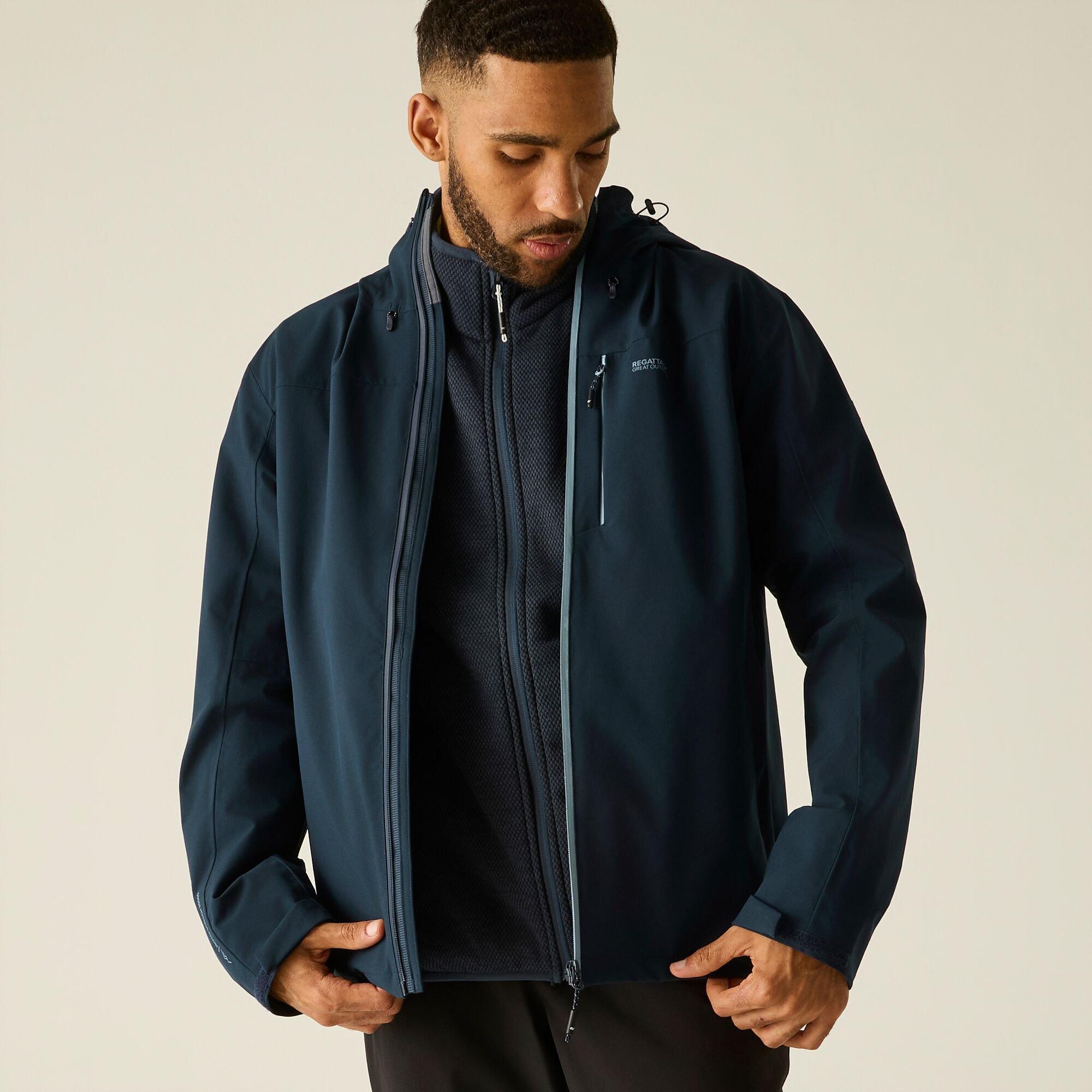 Navy(Dusky Blue - Regatta - Mens Birchdale II Waterproof Jacket - 4