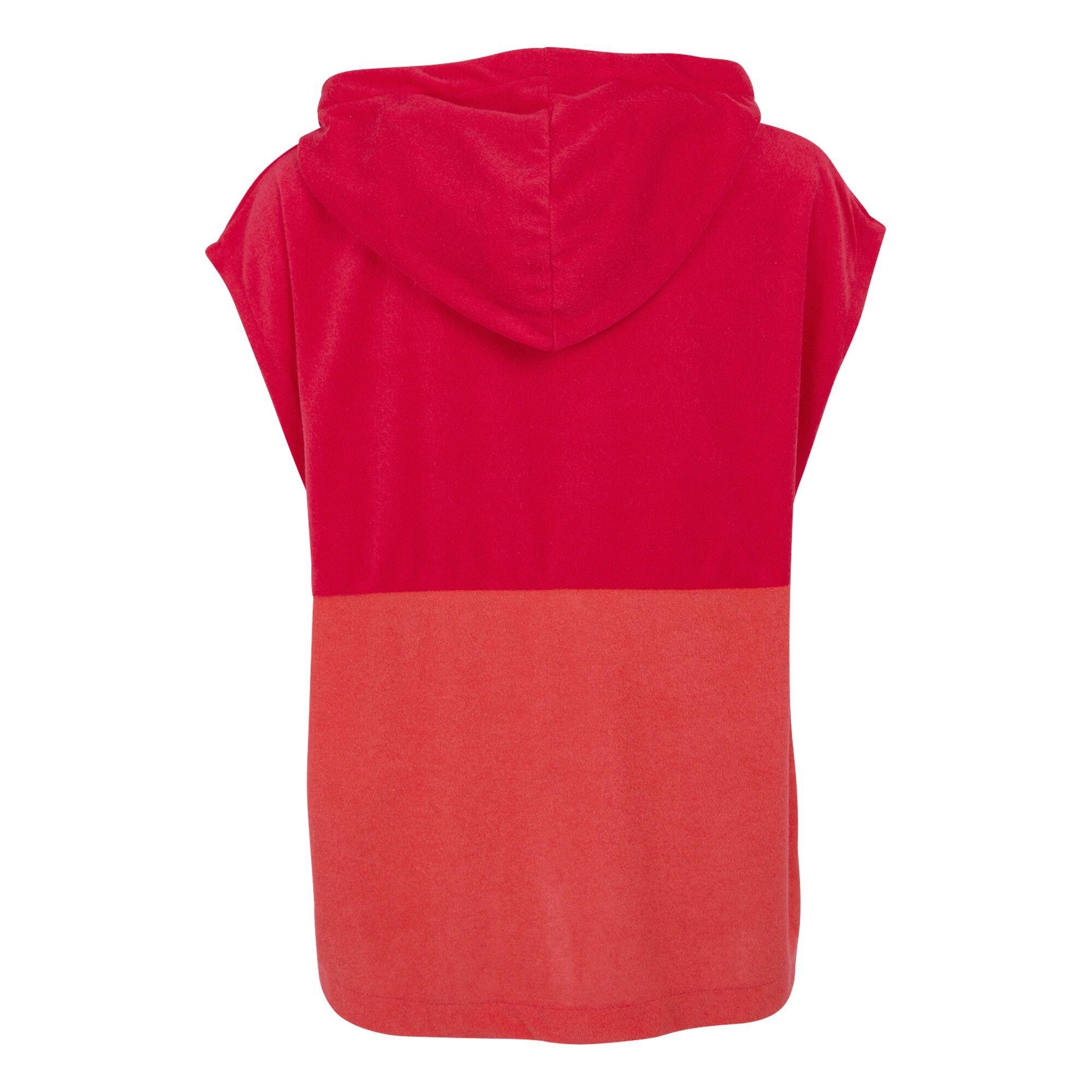 Pop/Peach Bloom - Regatta - Unisex Kids' Towel Robe II Soft Towelling Hooded Waterproof Robe - 7