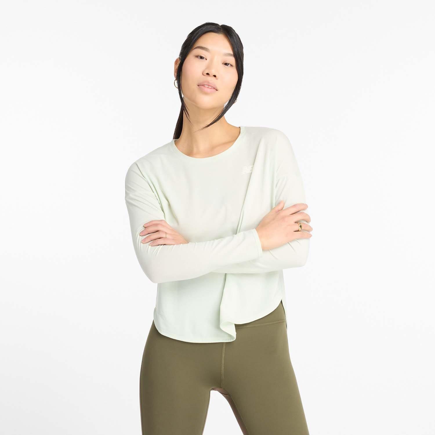 Mint - New Balance - Drapey Jersey Long Sleeve T-Shirt - 1
