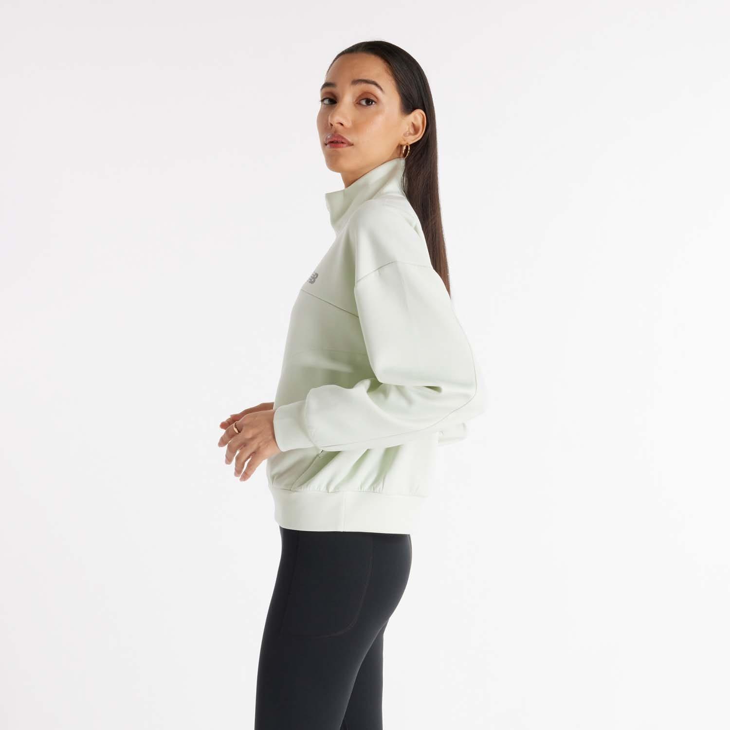 Mint - New Balance - Tech Knit Oversized 1/4 Zip Top - 2