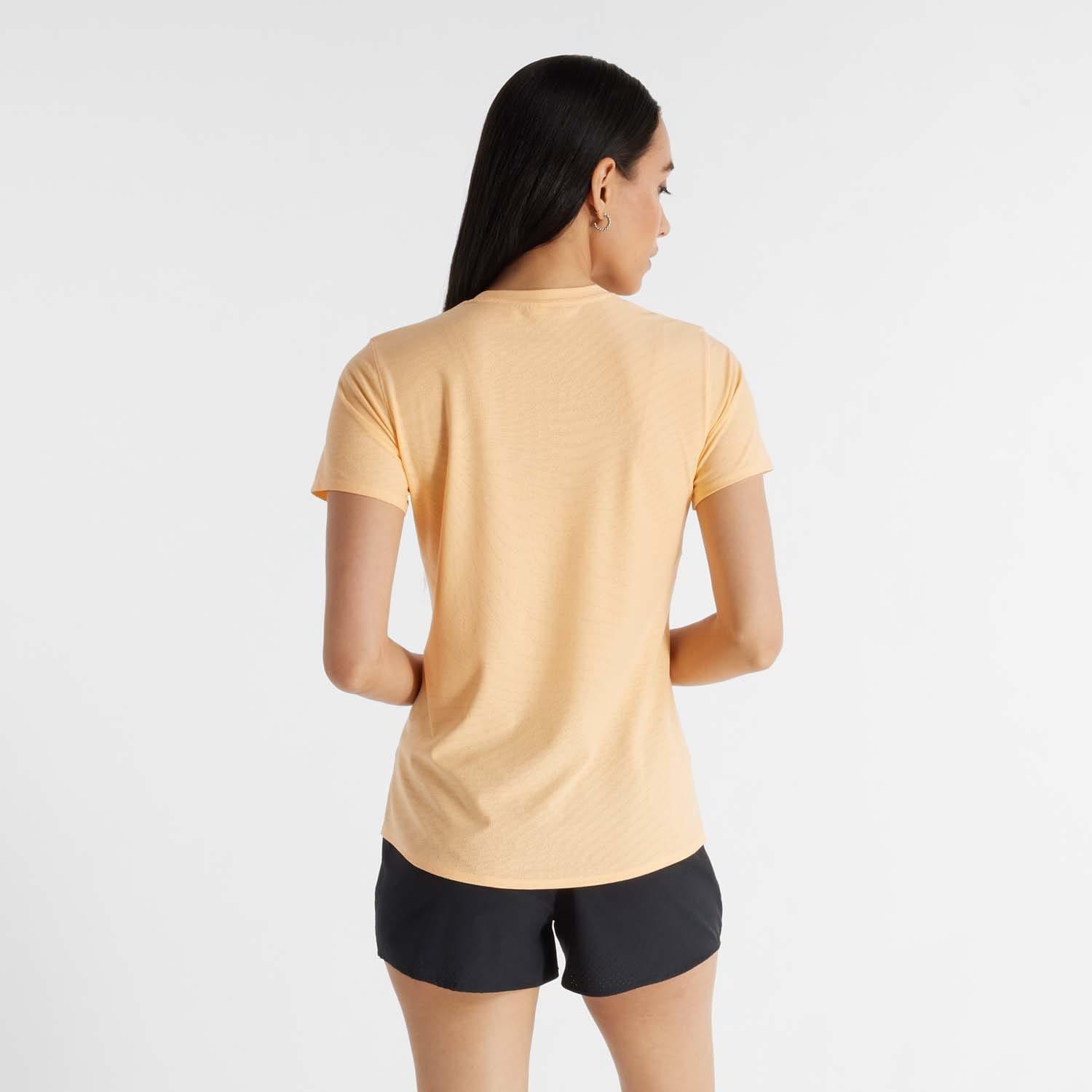 Peach - New Balance - Jacquard Slim T-Shirt - 2