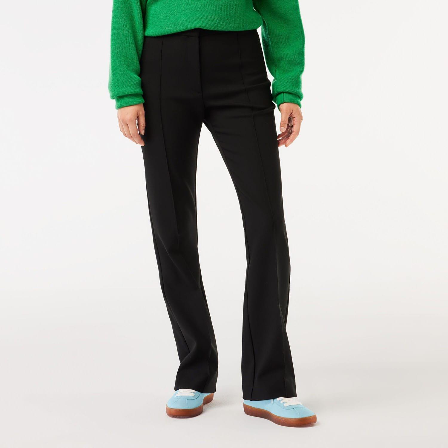 Black - Lacoste - High Waist Flared Dress Pants - 1
