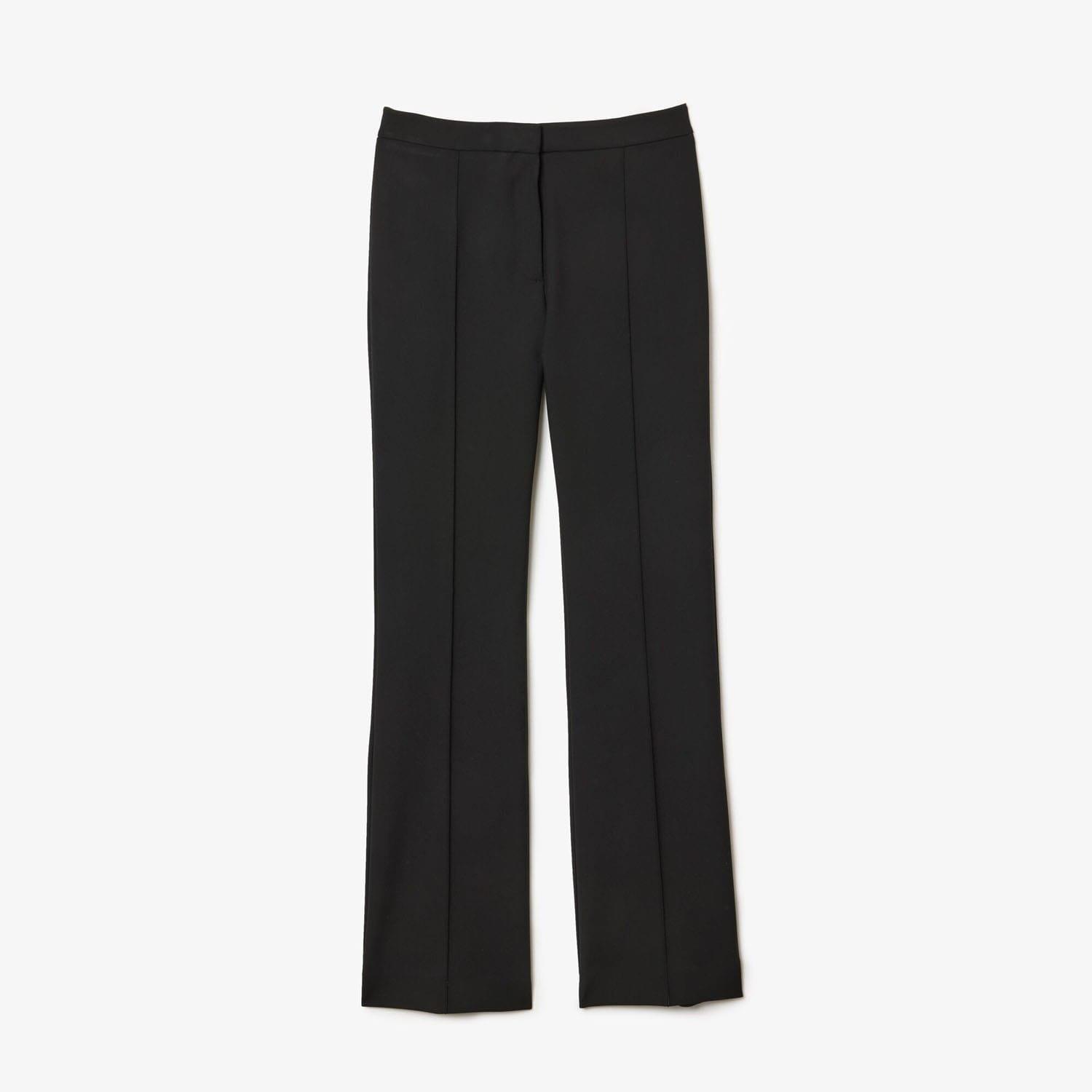 Black - Lacoste - High Waist Flared Dress Pants - 4