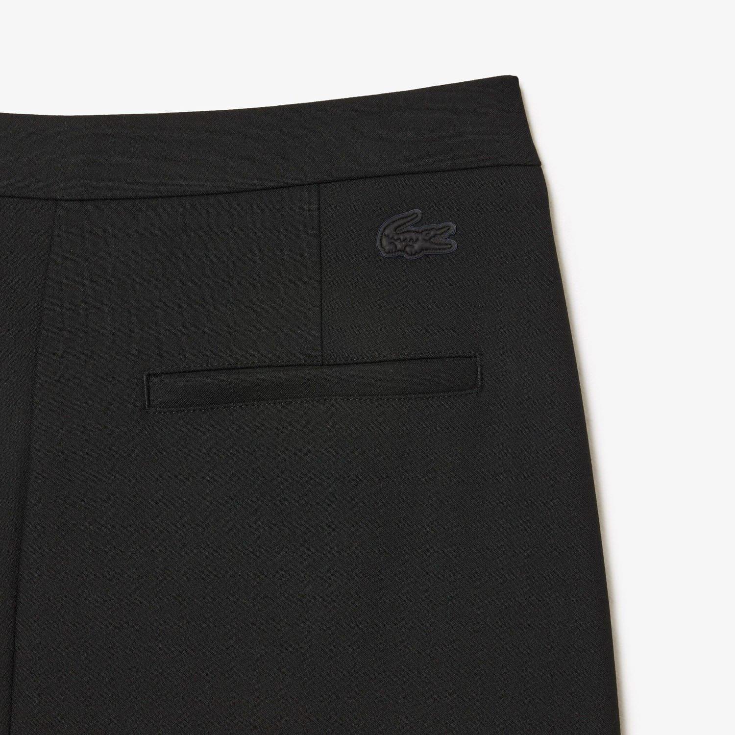 Black - Lacoste - High Waist Flared Dress Pants - 5