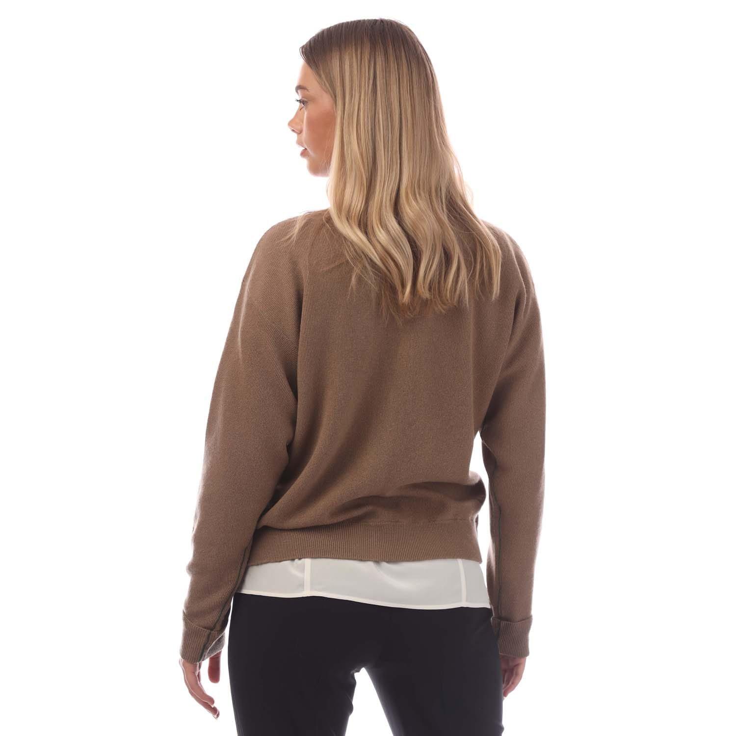 Brown - Lacoste - Relaxed Fit V-Neck Wool Cardigan - 3