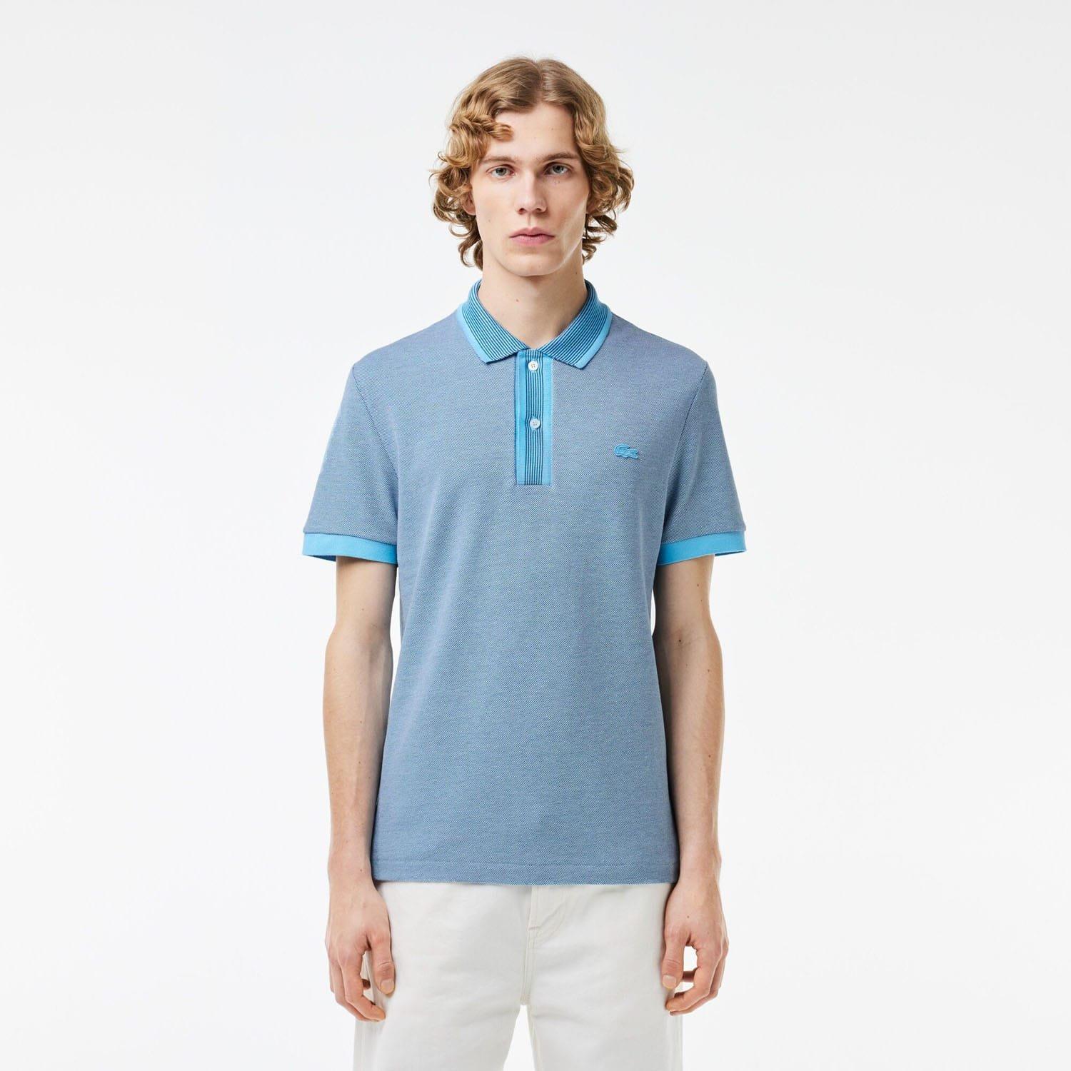 Blue - Lacoste - Regular Fit Caviar Piqu¿ Polo Shirt - 1