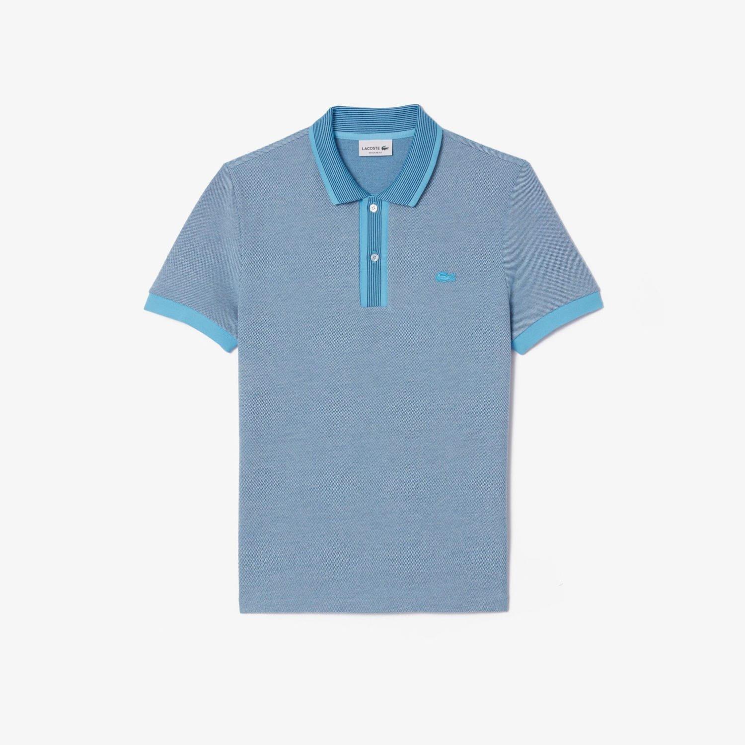 Blue - Lacoste - Regular Fit Caviar Piqu¿ Polo Shirt - 4