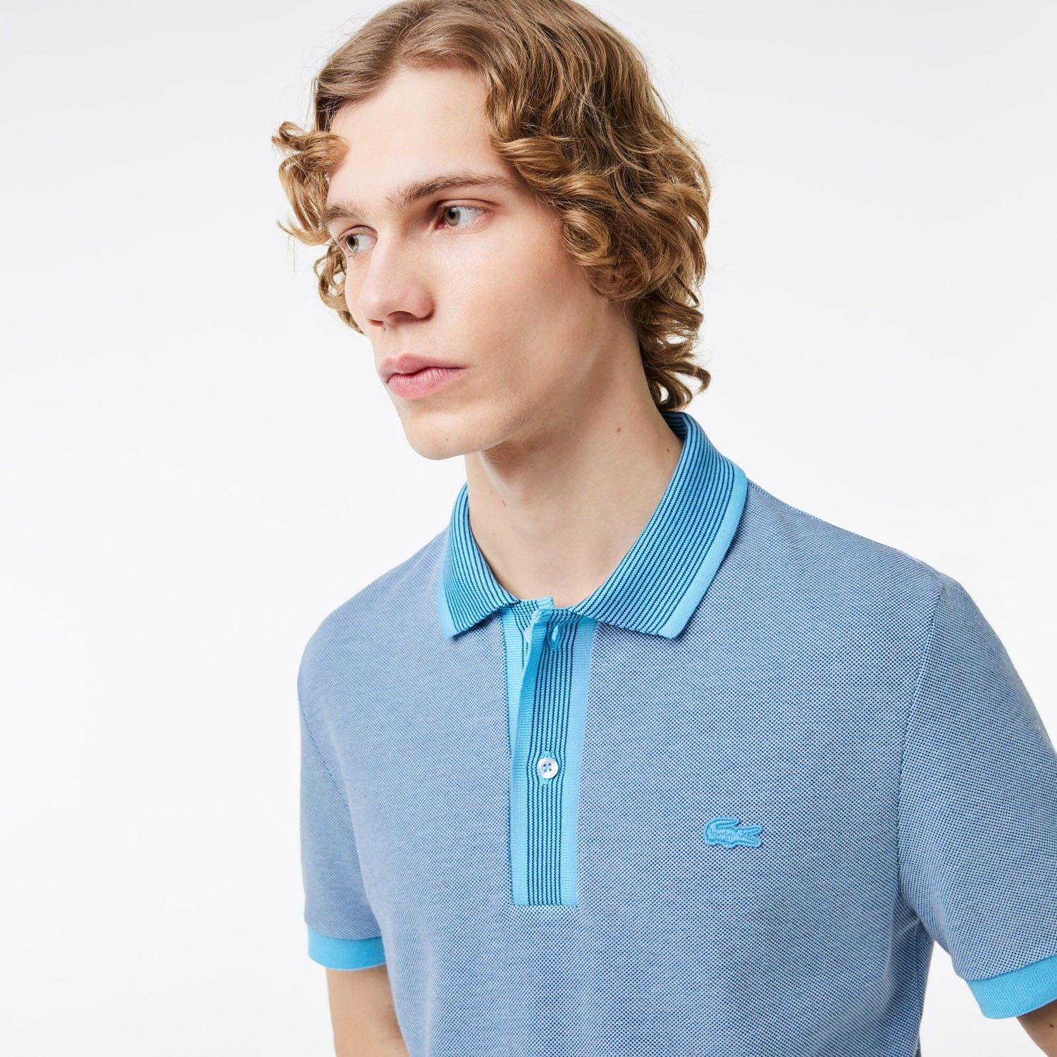 Blue - Lacoste - Regular Fit Caviar Piqu¿ Polo Shirt - 6