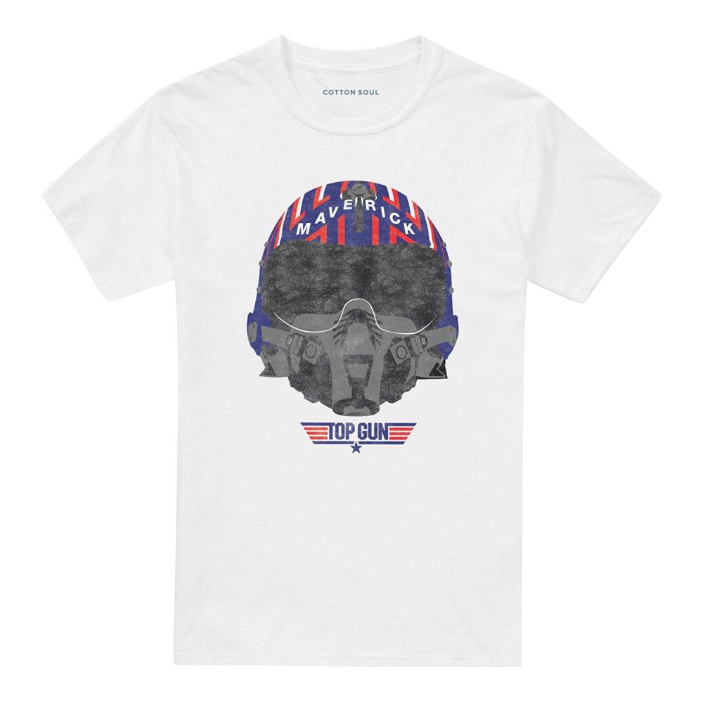 White - Top Gun - Helmet Cotton T-Shirt - 4