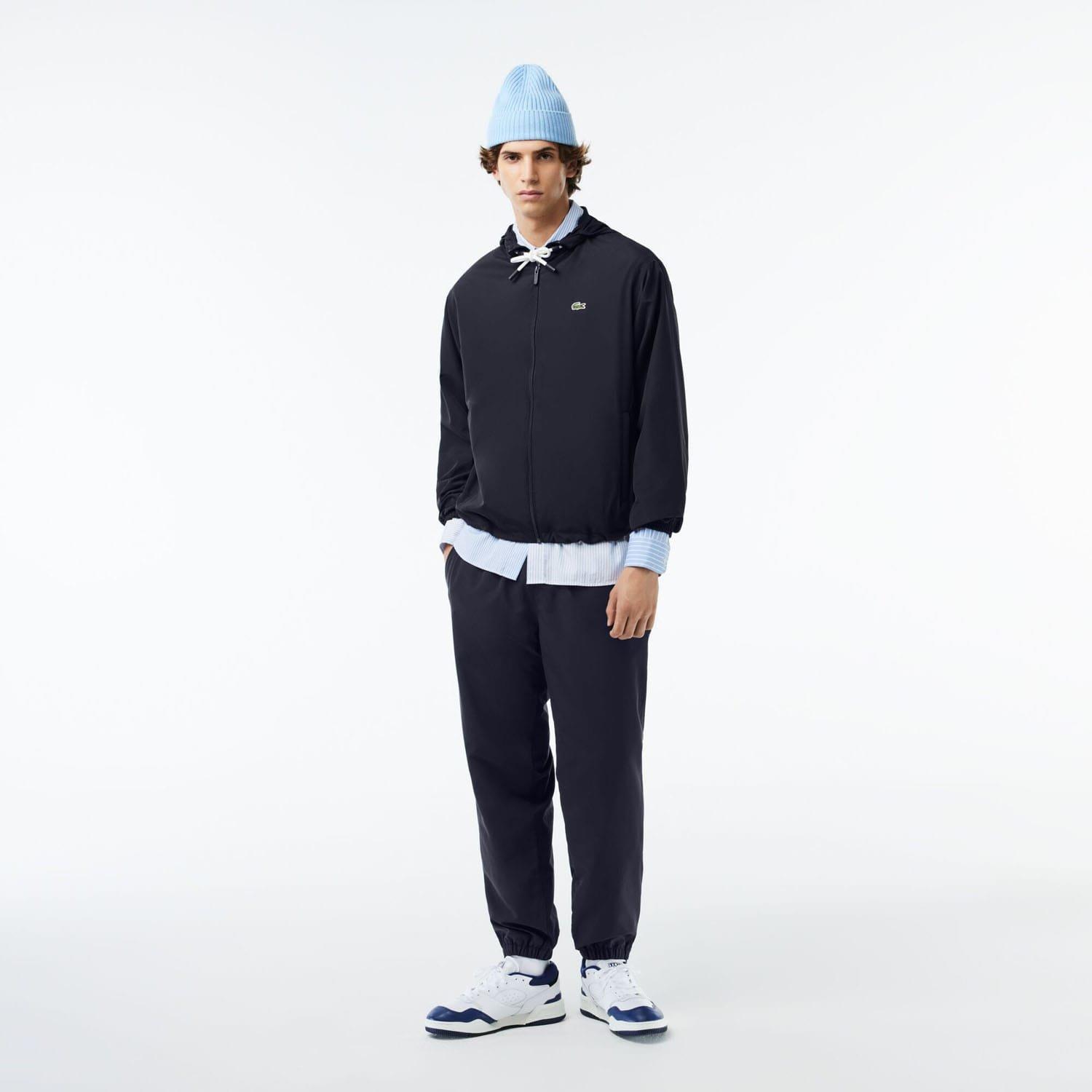 Navy - Lacoste - Detachable Hood Sportsuit Jacket - 3